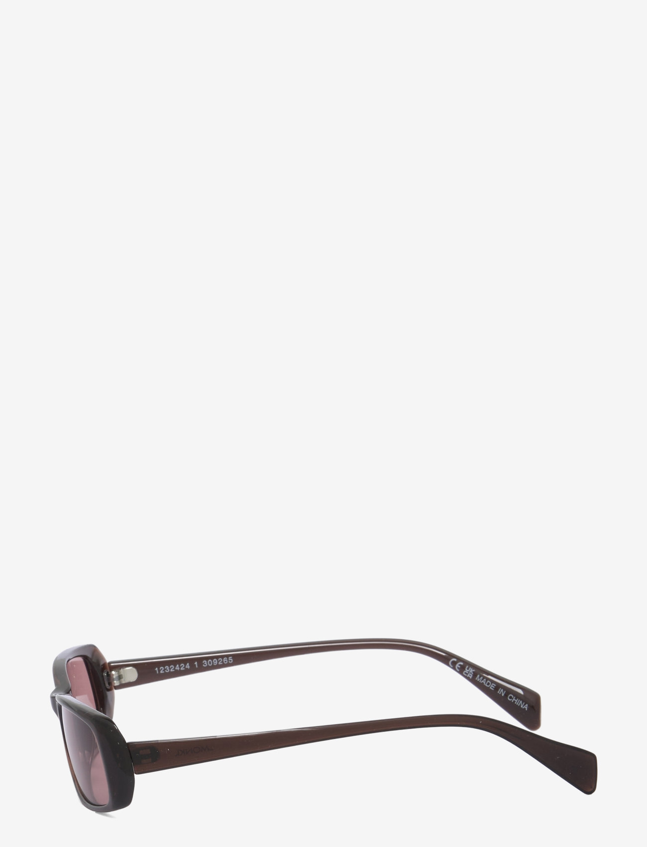 Monki - Rectangular Sunglasses - firkantede solbriller - brown dark - 2