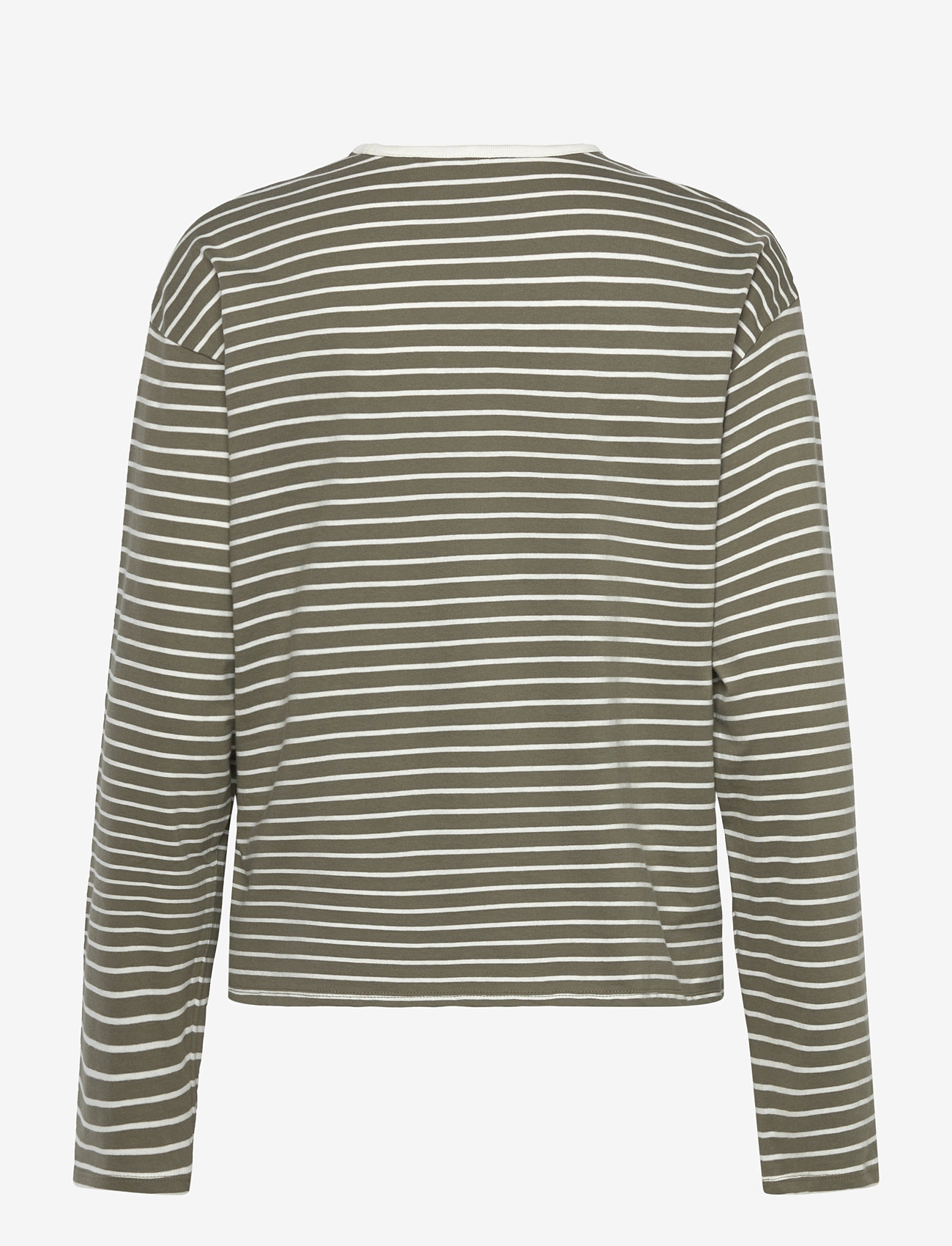 Monki - Boxy Sleeve T-Shirt - pikkade varrukatega alussärgid - khaki green medium dusty - 1