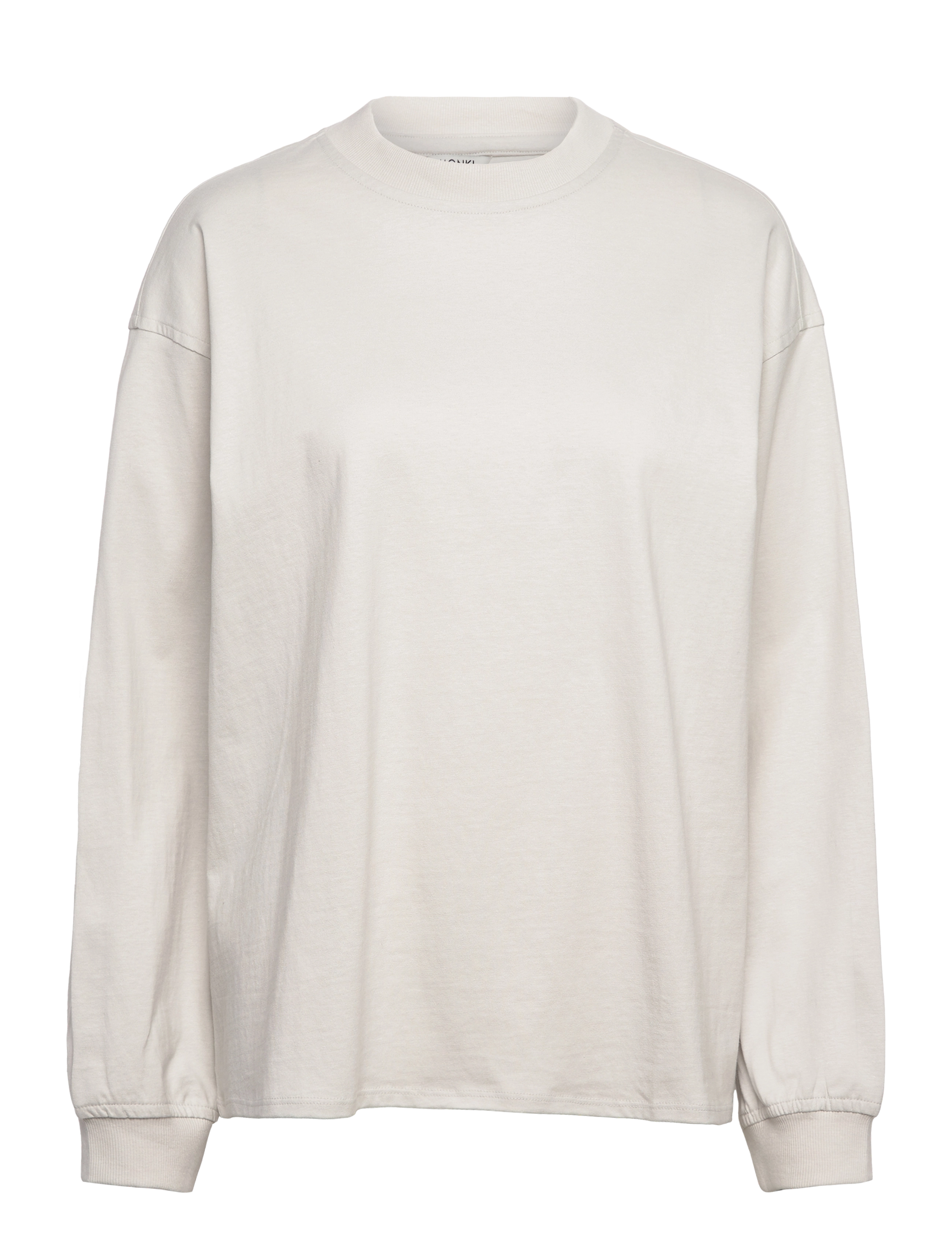 Monki Oversized Long Sleeve T-Shirt, XXS, Cream, Sweatshirts & Hættetrøjer > Sweatshirts, Dame