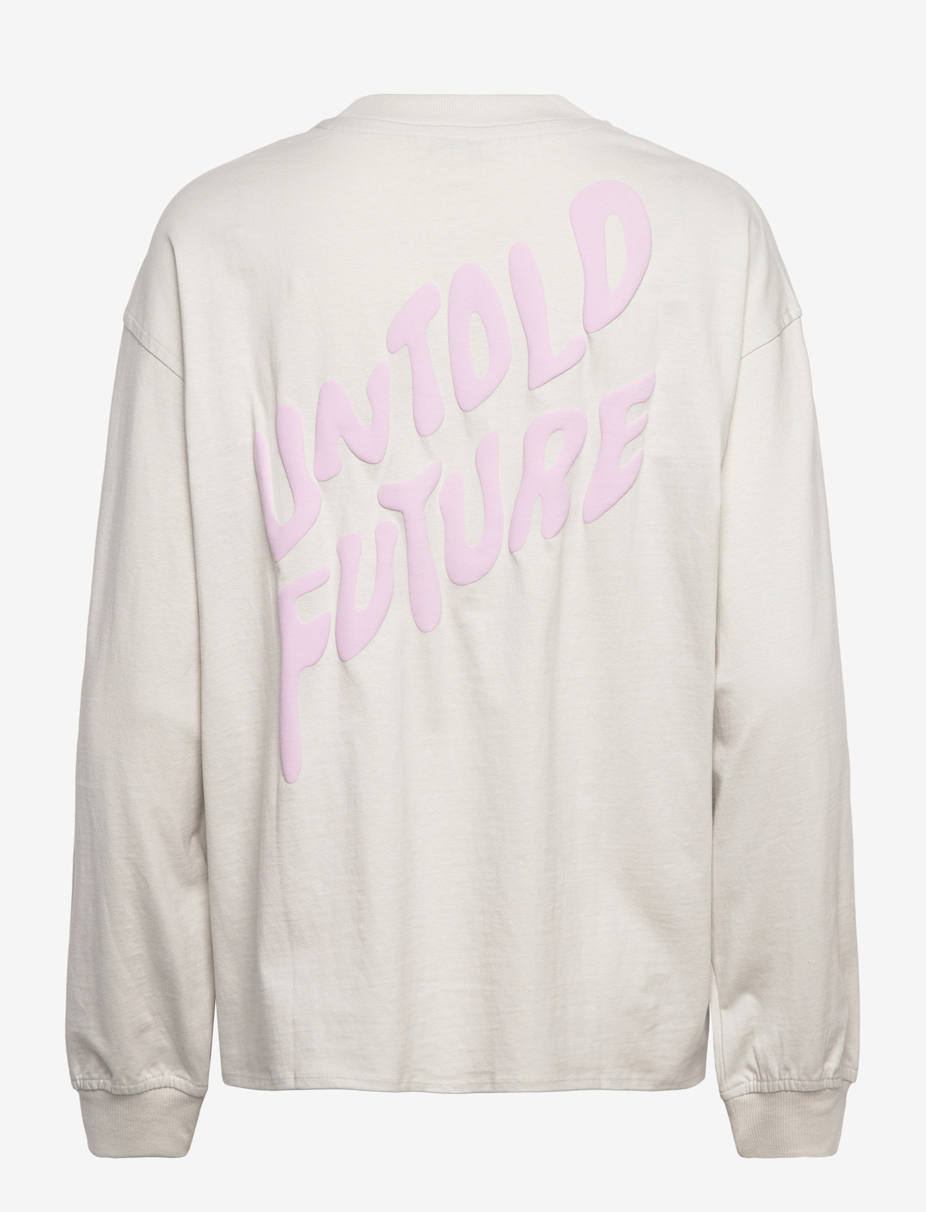 Monki - Oversized Long Sleeve T-shirt - modetrends - grey dusty light - 1