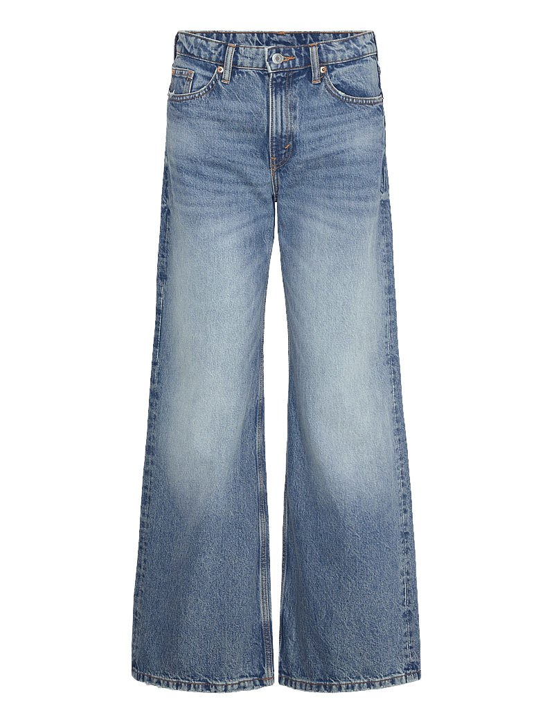 Monki - Paz Mid Wide Jeans - hosen mit weitem bein - blue medium dusty - 0