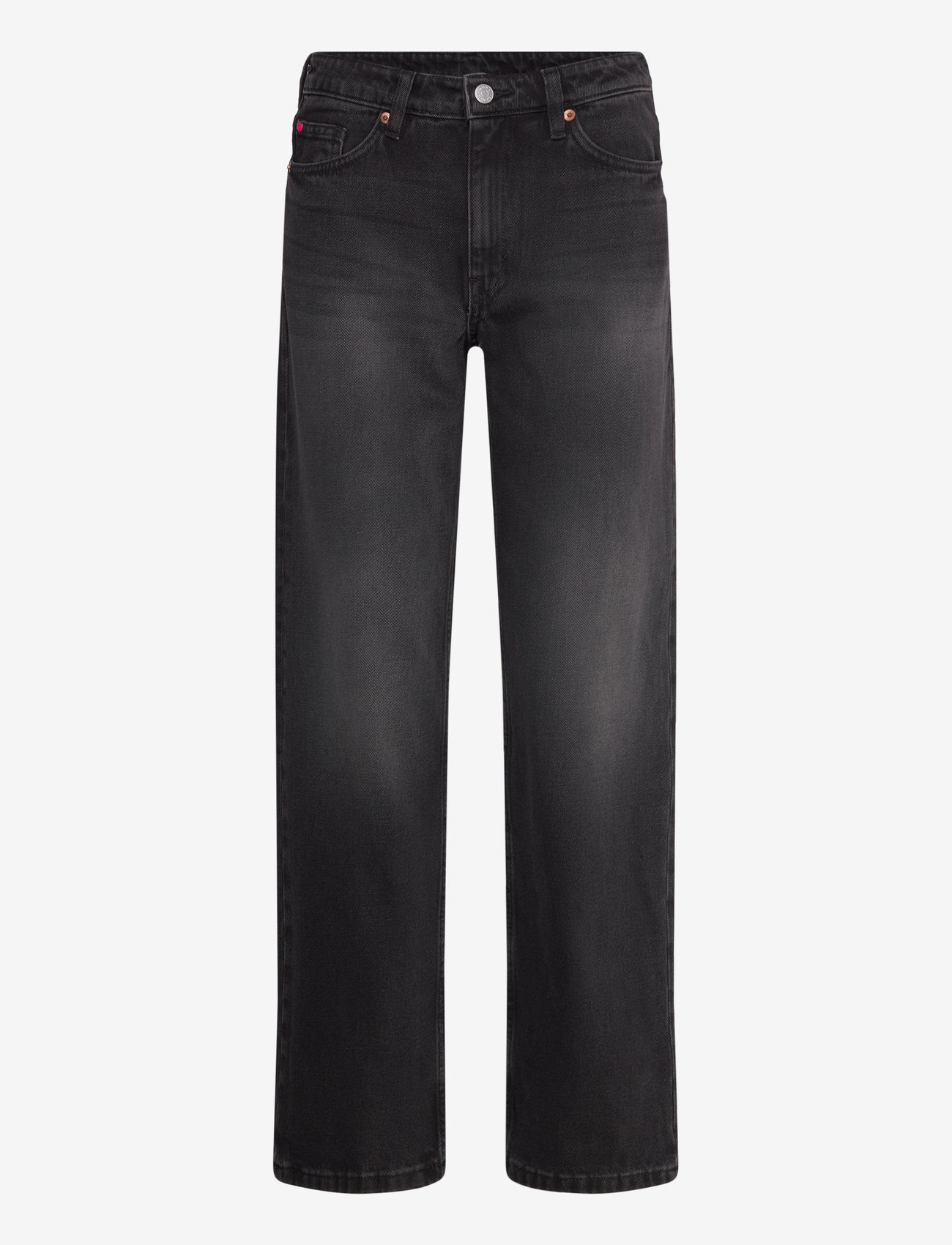 Monki - Aimo Mid Straight Jeans - straight jeans - black dark - 0