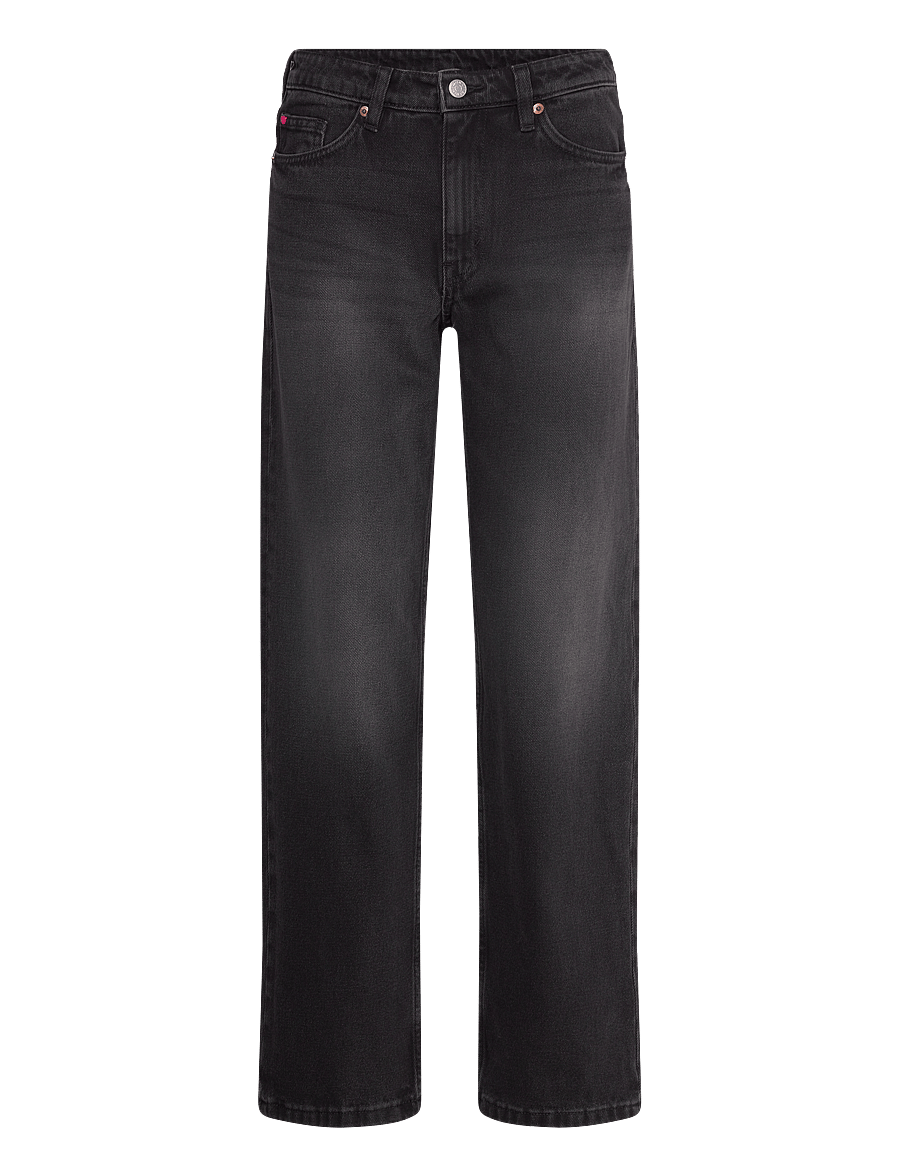 Monki - Aimo Mid Straight Jeans - raka jeans - black dark - 0