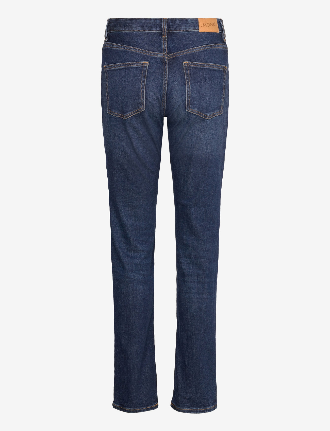 Monki - Ako Mid Slim Tapered Jeans - kitsad teksad - blue - 1