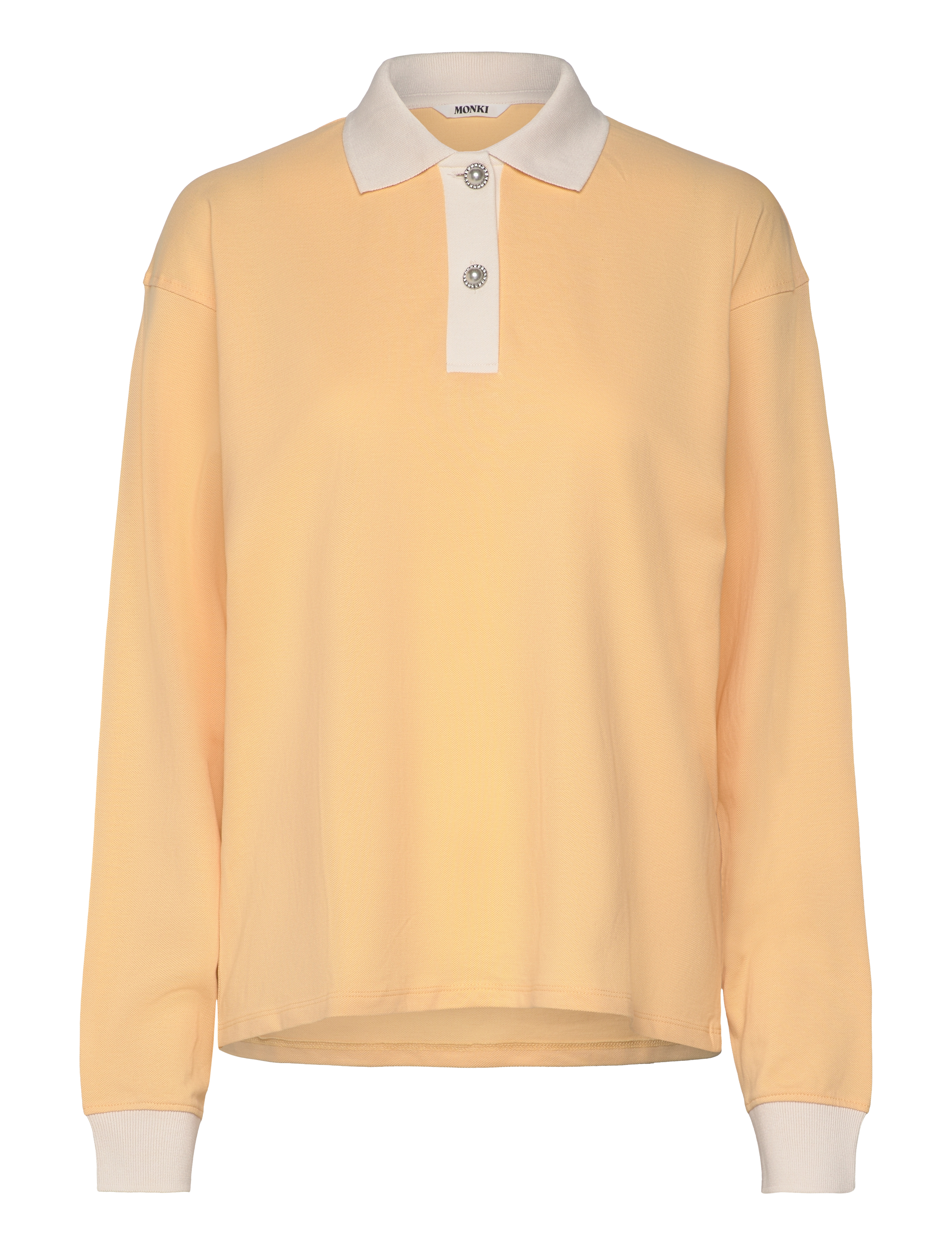 Monki Long Sleeve Rugby Polo Top, XXS, T-shirts & Oberteile, Gelb - Polos, Frauen