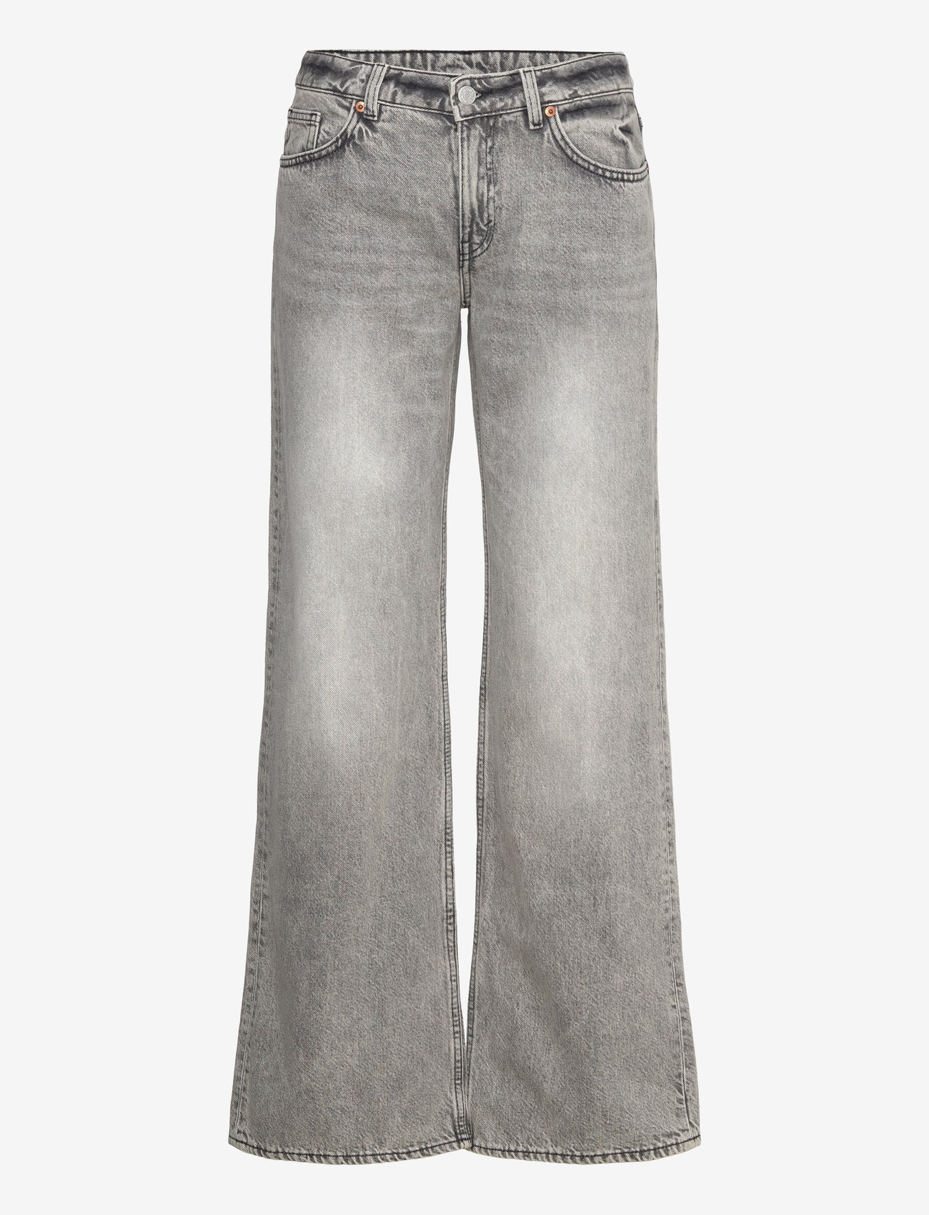 Monki - Imoo Low Wide Jeans - grey - 0