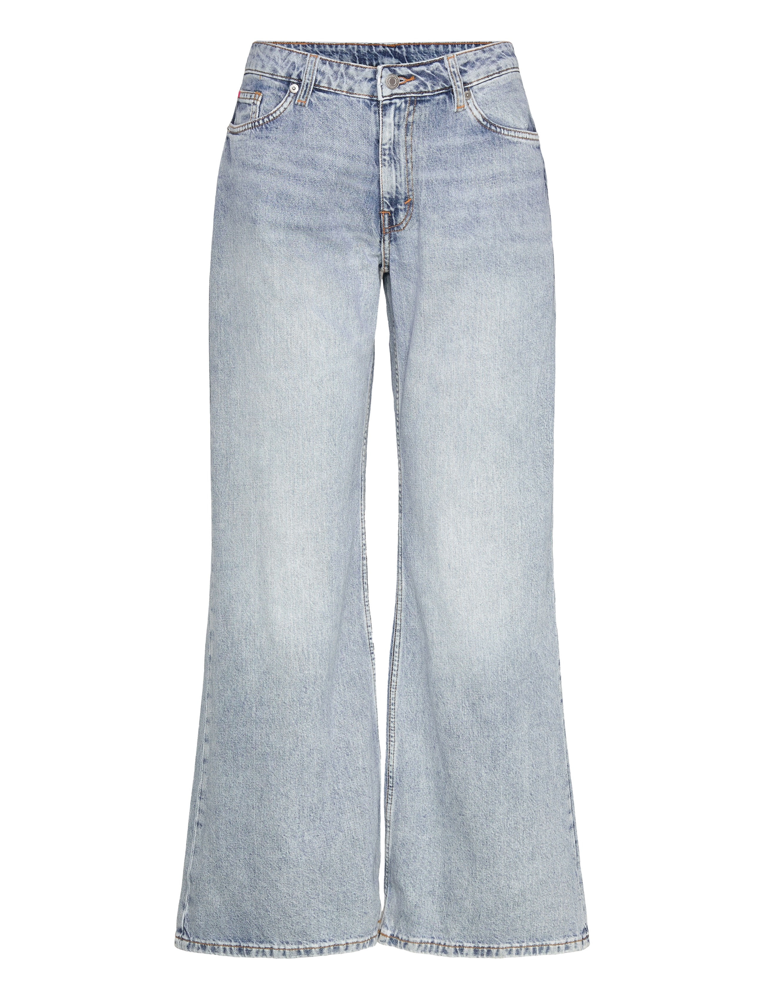Monki Kiri Low Waist Loose Flared Jeans - Tøj - BLUE LIGHT / blue