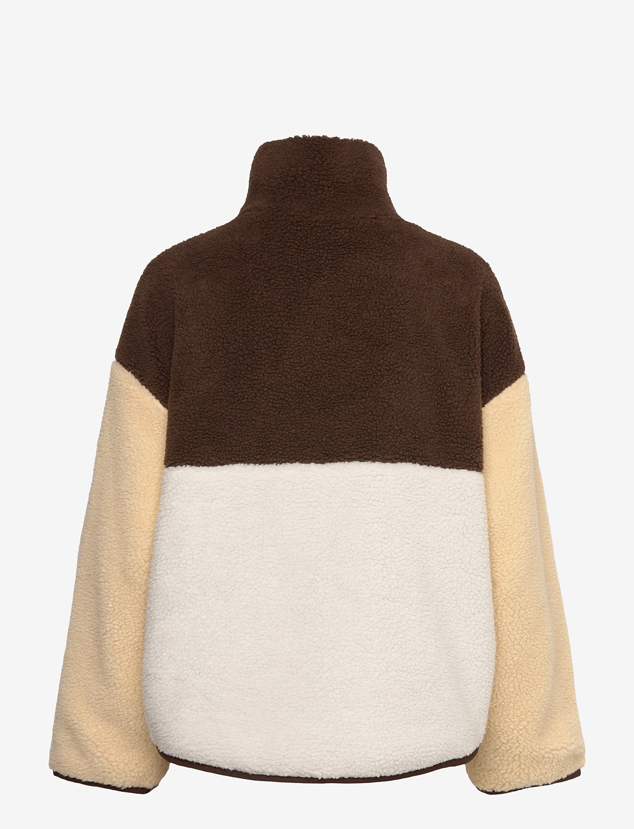 Monki - Loose Fleece Zip Jacket - joped - yellow dusty light - 1