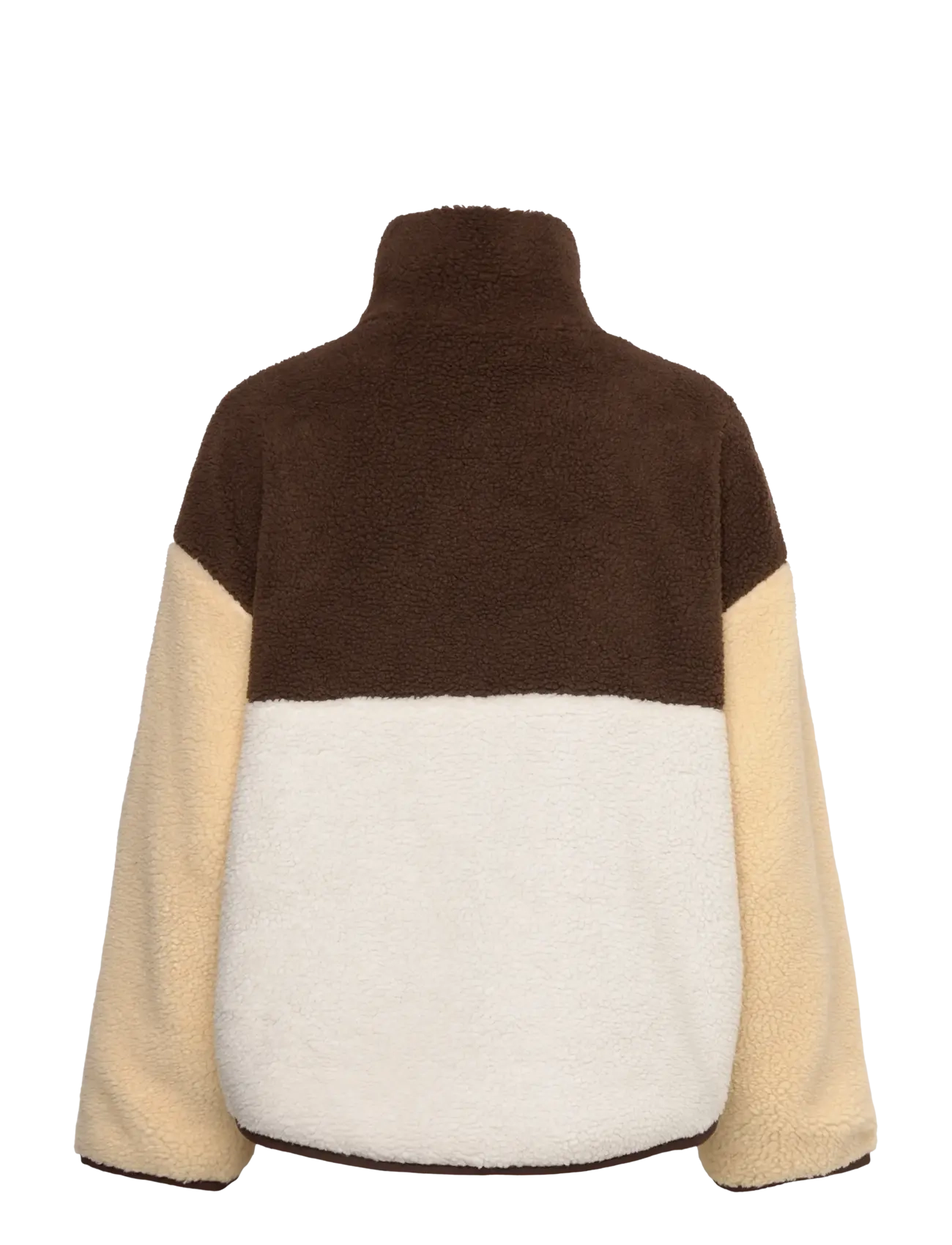 Monki - Loose Fleece Zip Jacket - jackets - yellow dusty light - 1