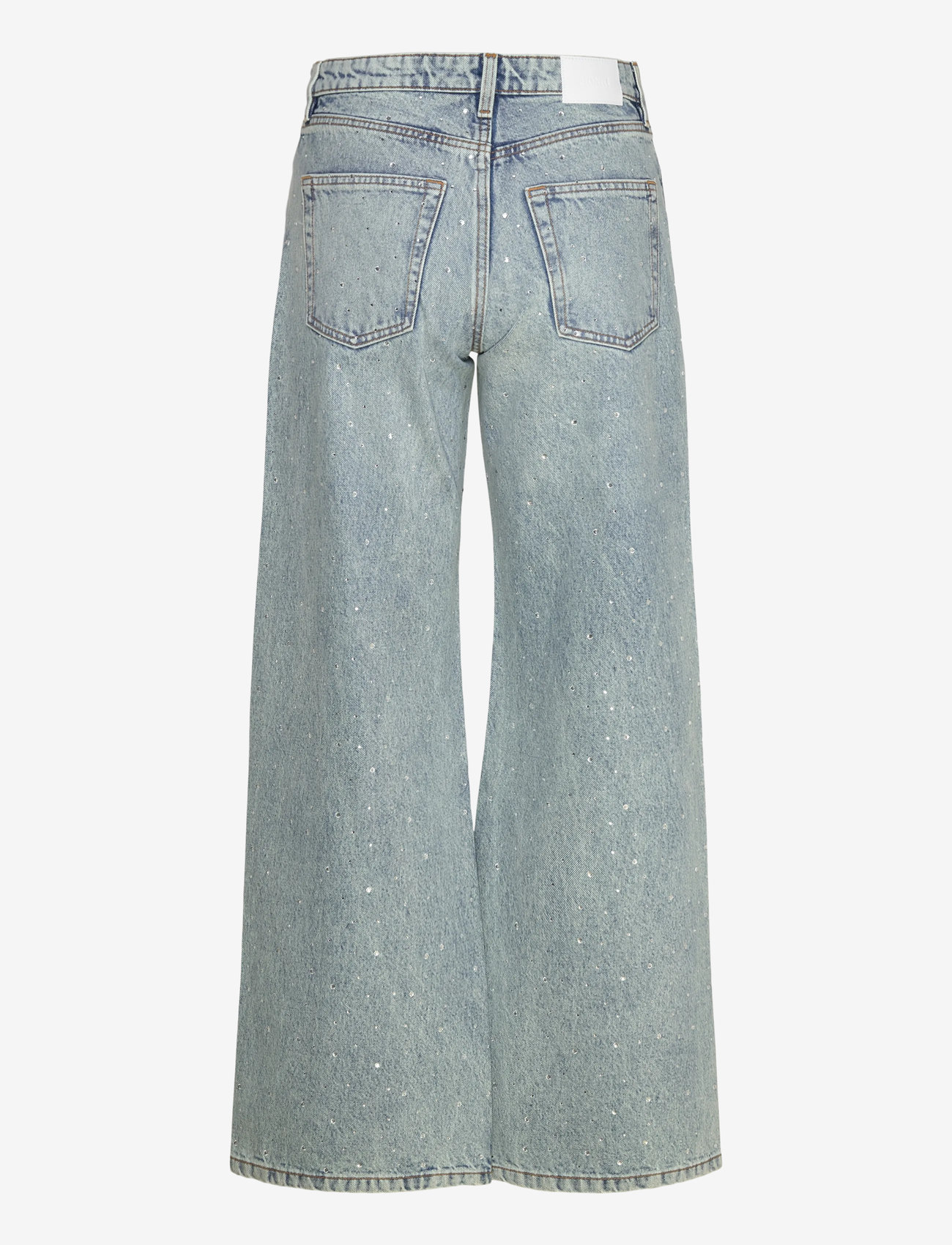 Monki - Paz Mid Straight Embellished Jeans - vida jeans - blue light - 1