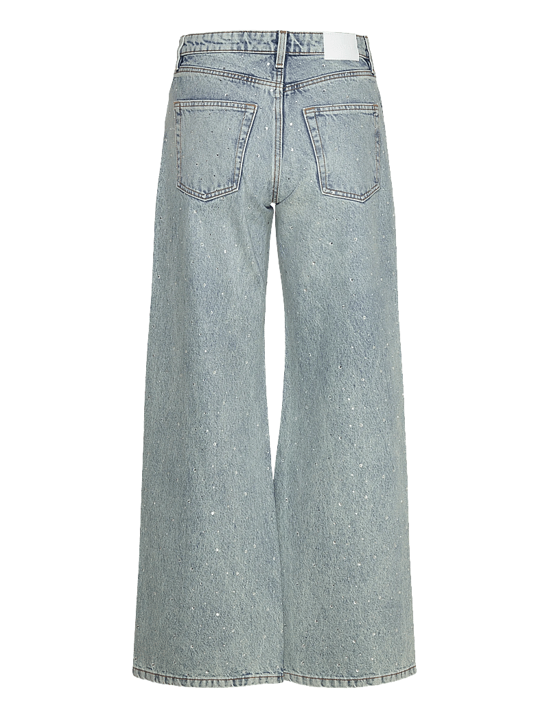 Monki - Paz Mid Straight Embellished Jeans - blue light - 1