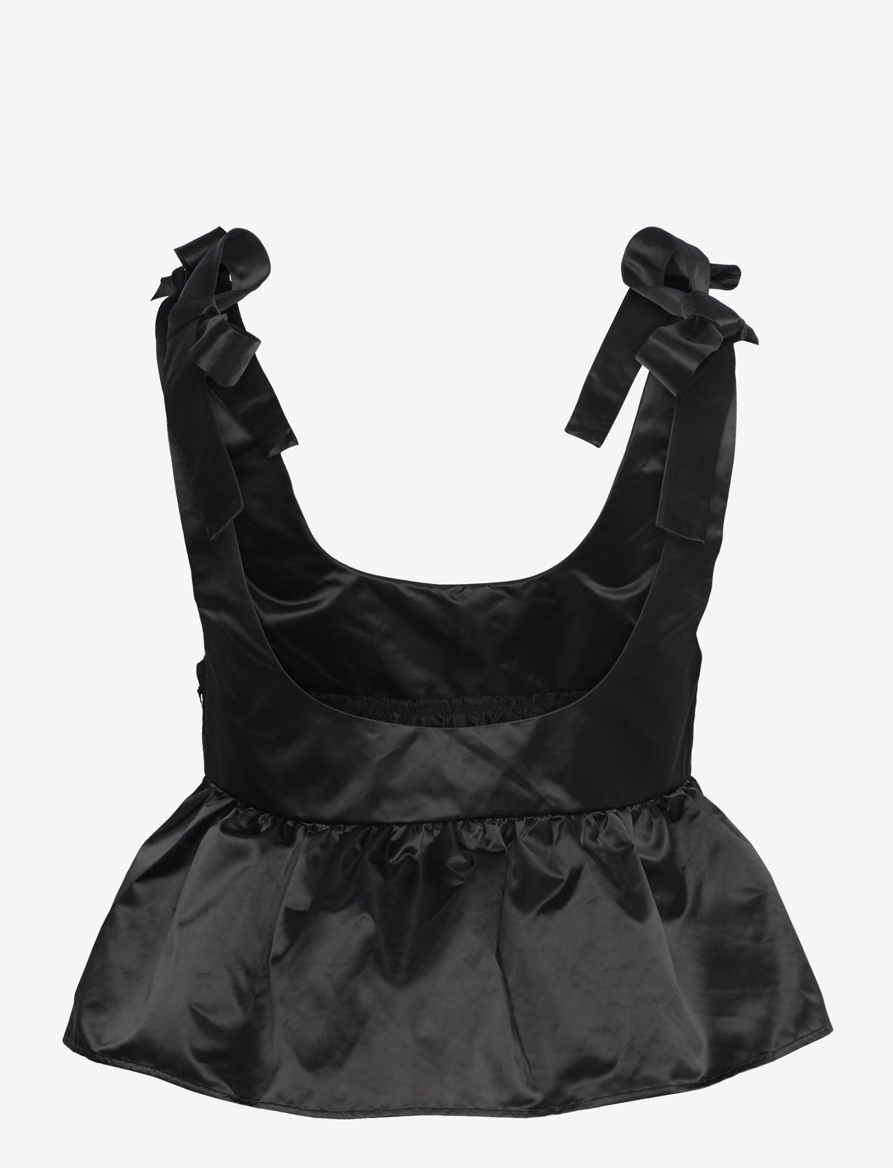 Monki - Tie shoulder singlet - Ærmeløse bluser - black dark - 1