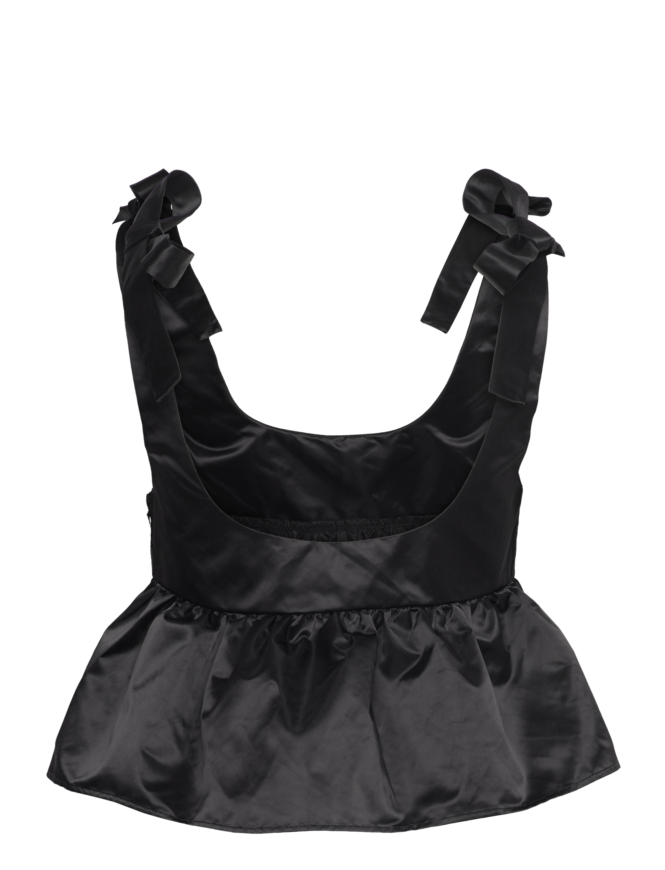 Monki - Tie shoulder singlet - Ärmellose blusen - black dark - 1