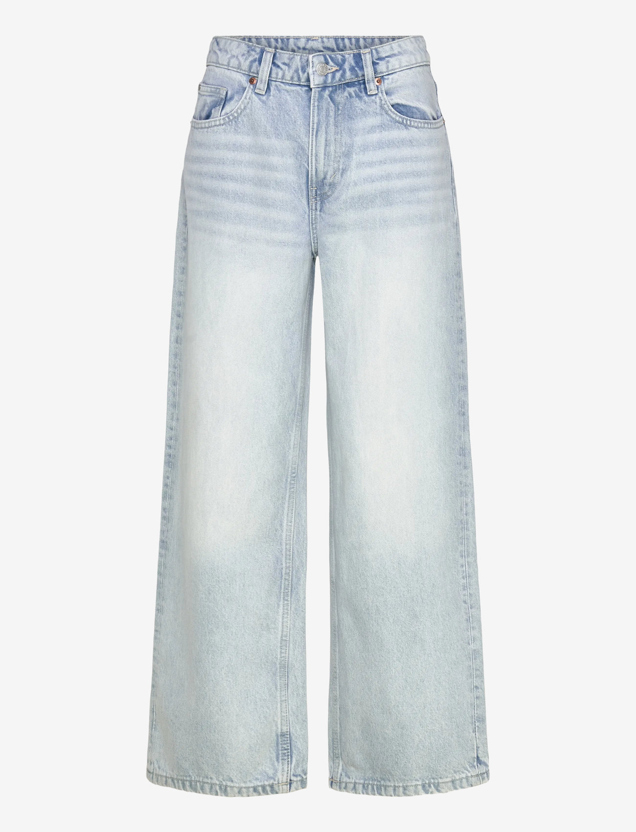 Monki - Missy Low Waist Loose Straight Leg Jeans - vida jeans - blue dusty light - 0