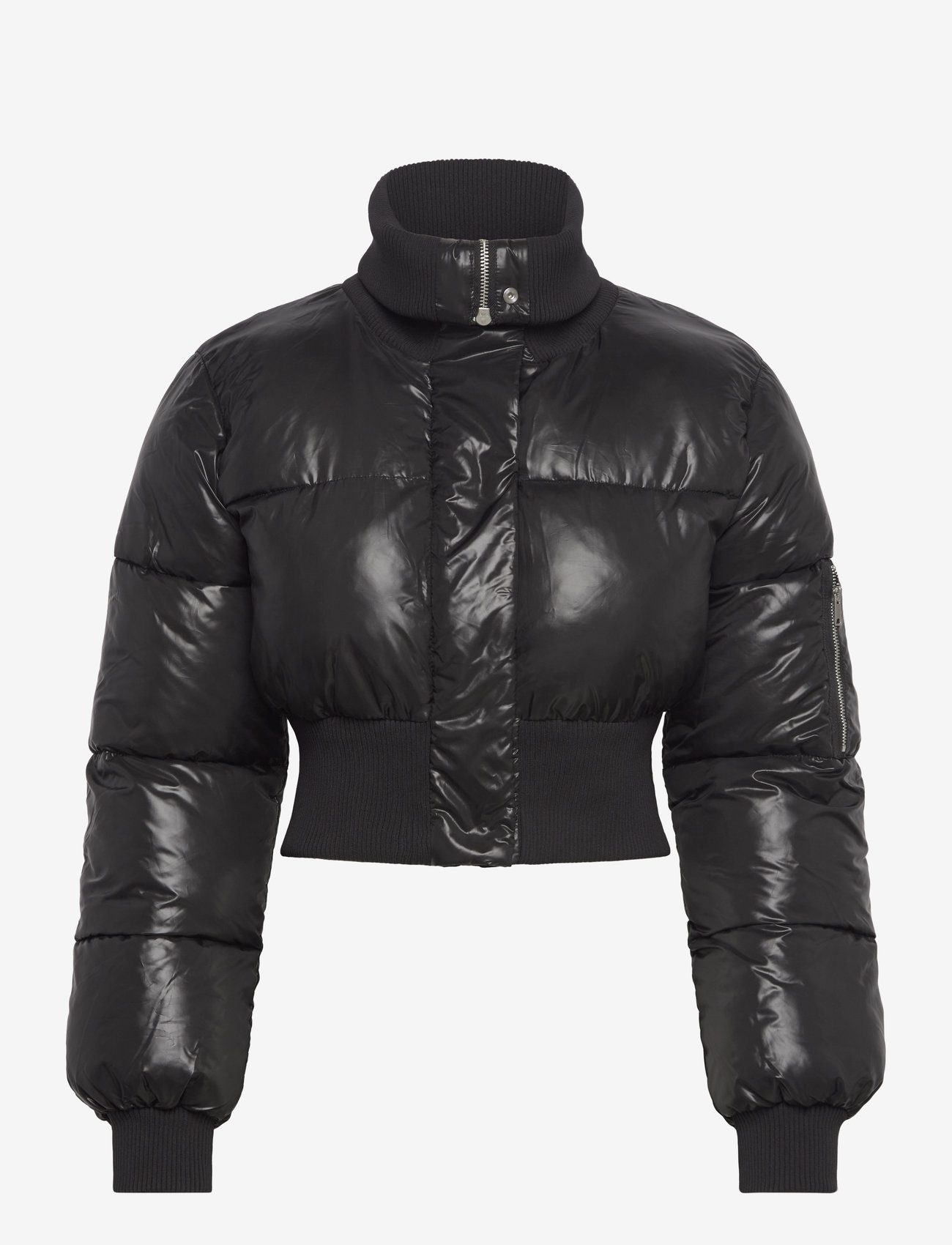 Monki - Cropped Padded Puffer Jacket - daunenjacken - black dark - 2