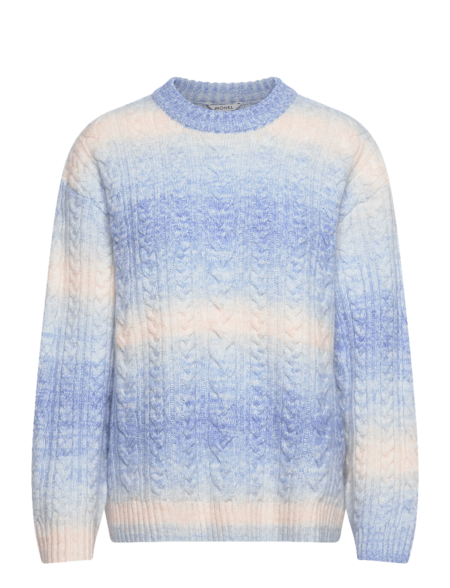 Monki - Cable knitted sweater - kampsunid - blue medium - 0