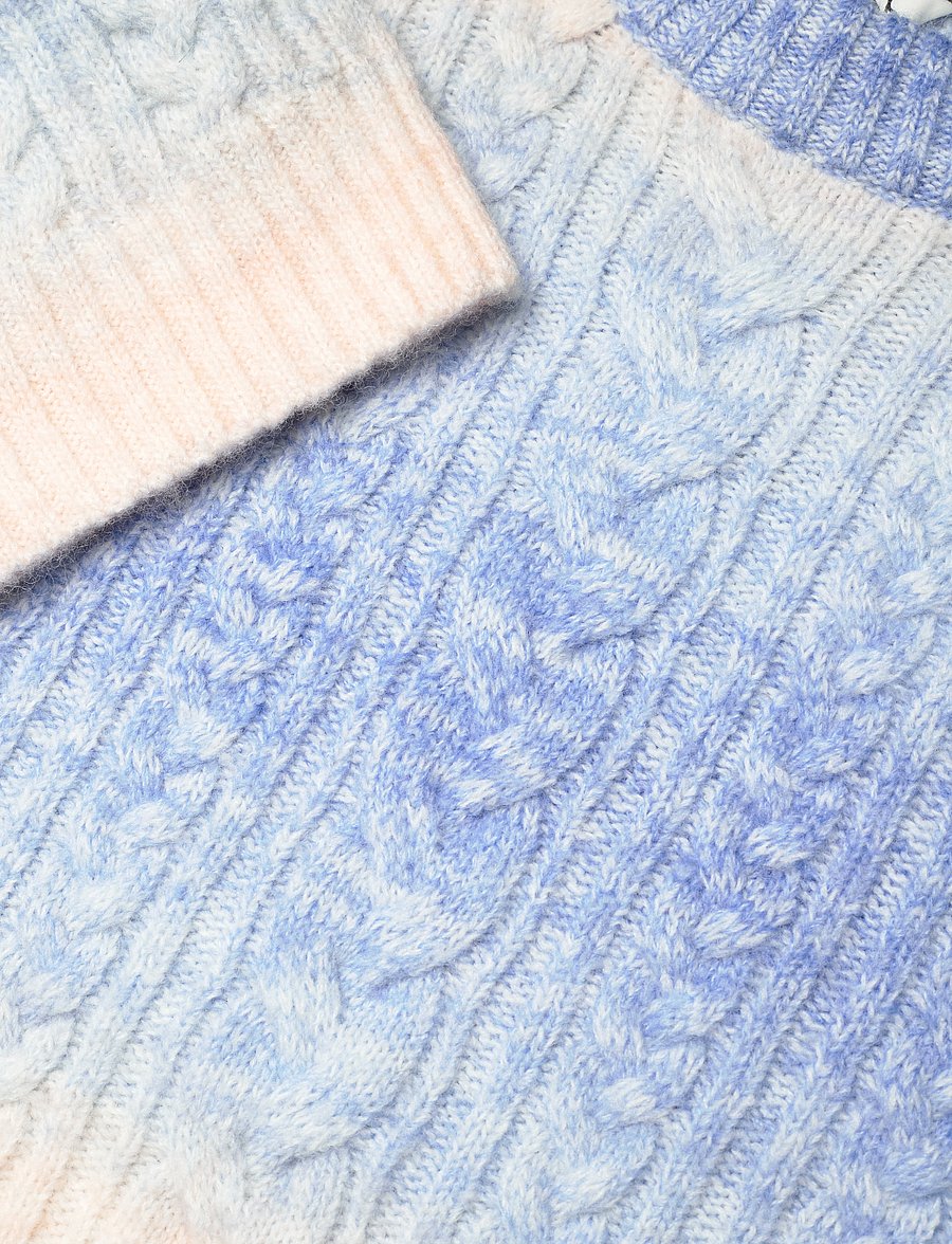 Monki - Cable knitted sweater - kampsunid - blue medium - 2