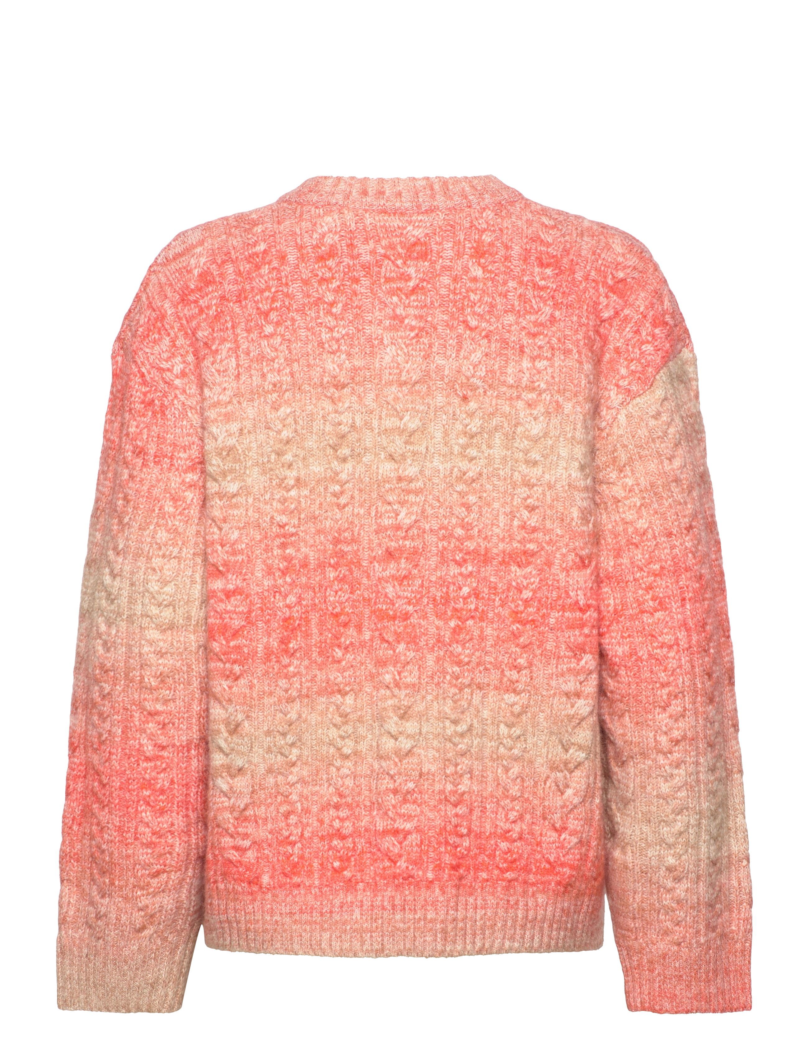 Monki - Cable knitted sweater - stickade tröjor - orange bright - 1