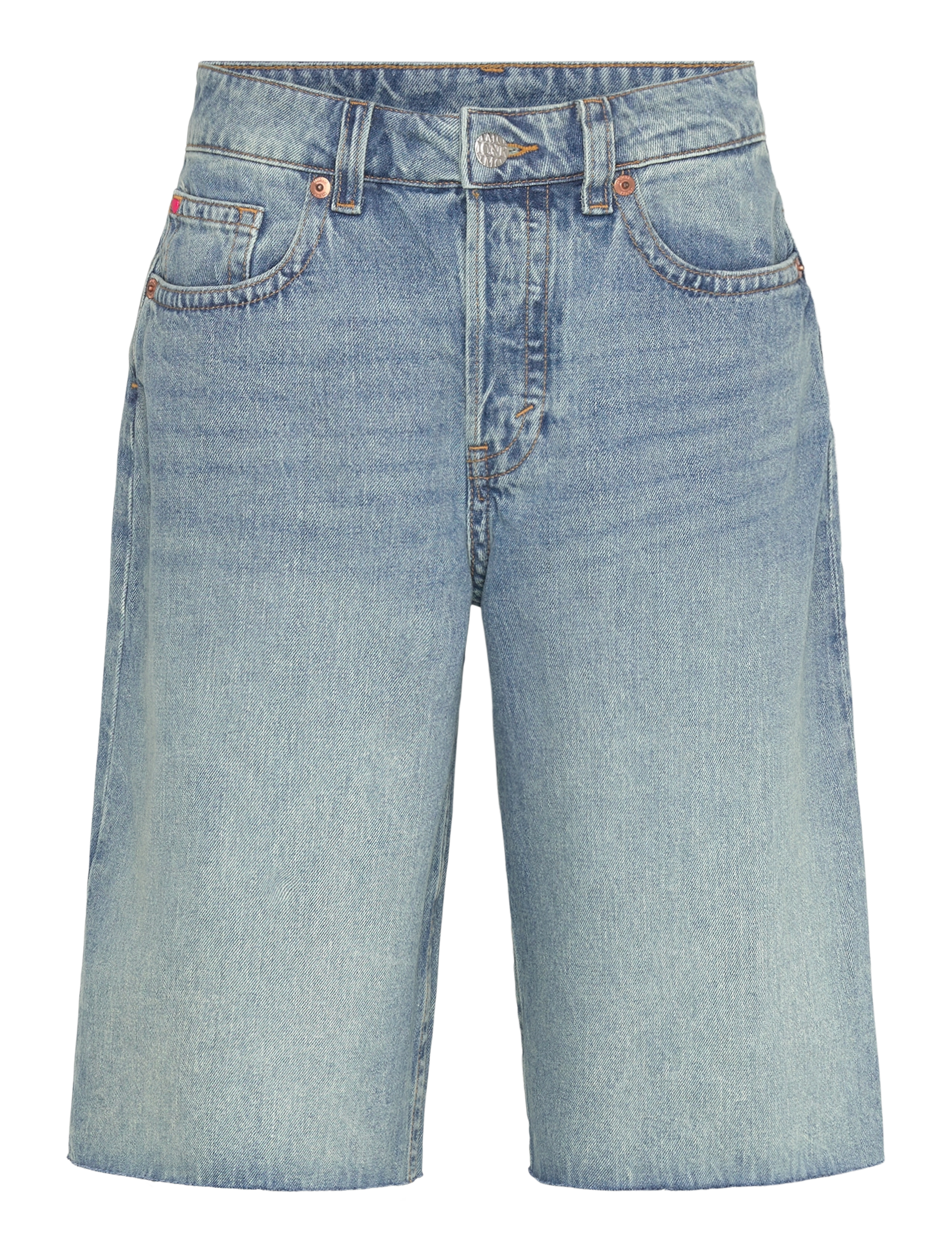 Monki Peggy Low Waist Loose Baggy Leg Denim Shorts, 30, Blau - Frauen
