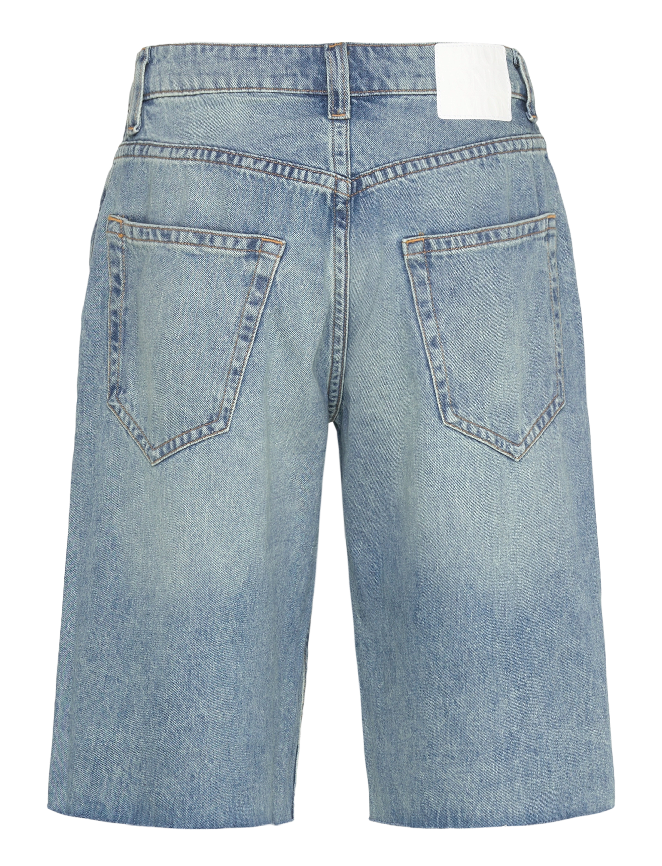 Monki - Peggy Low Waist Loose Baggy Leg Denim Shorts - short en jeans - blue medium dusty - 1