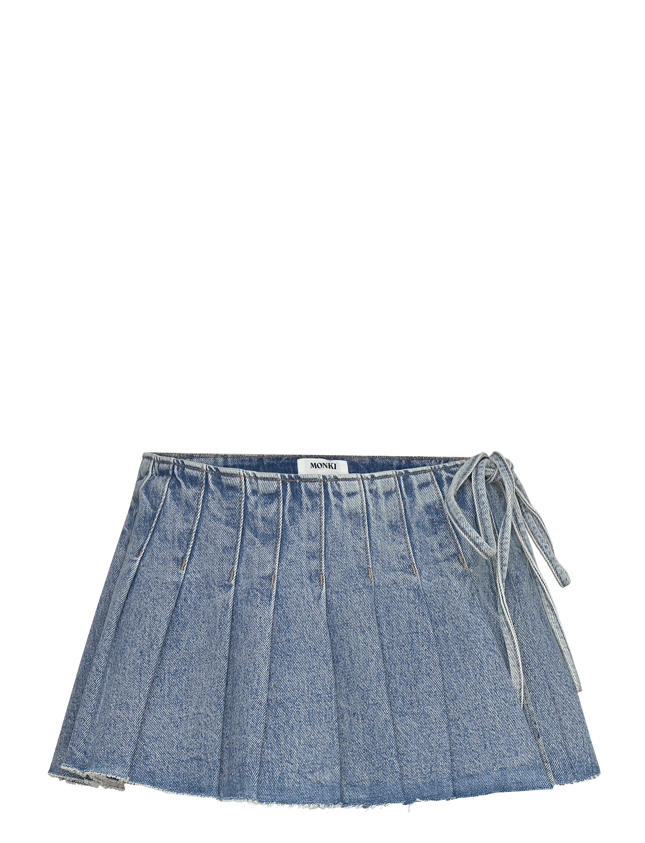 Monki - Pleated Mini Denim Wrap