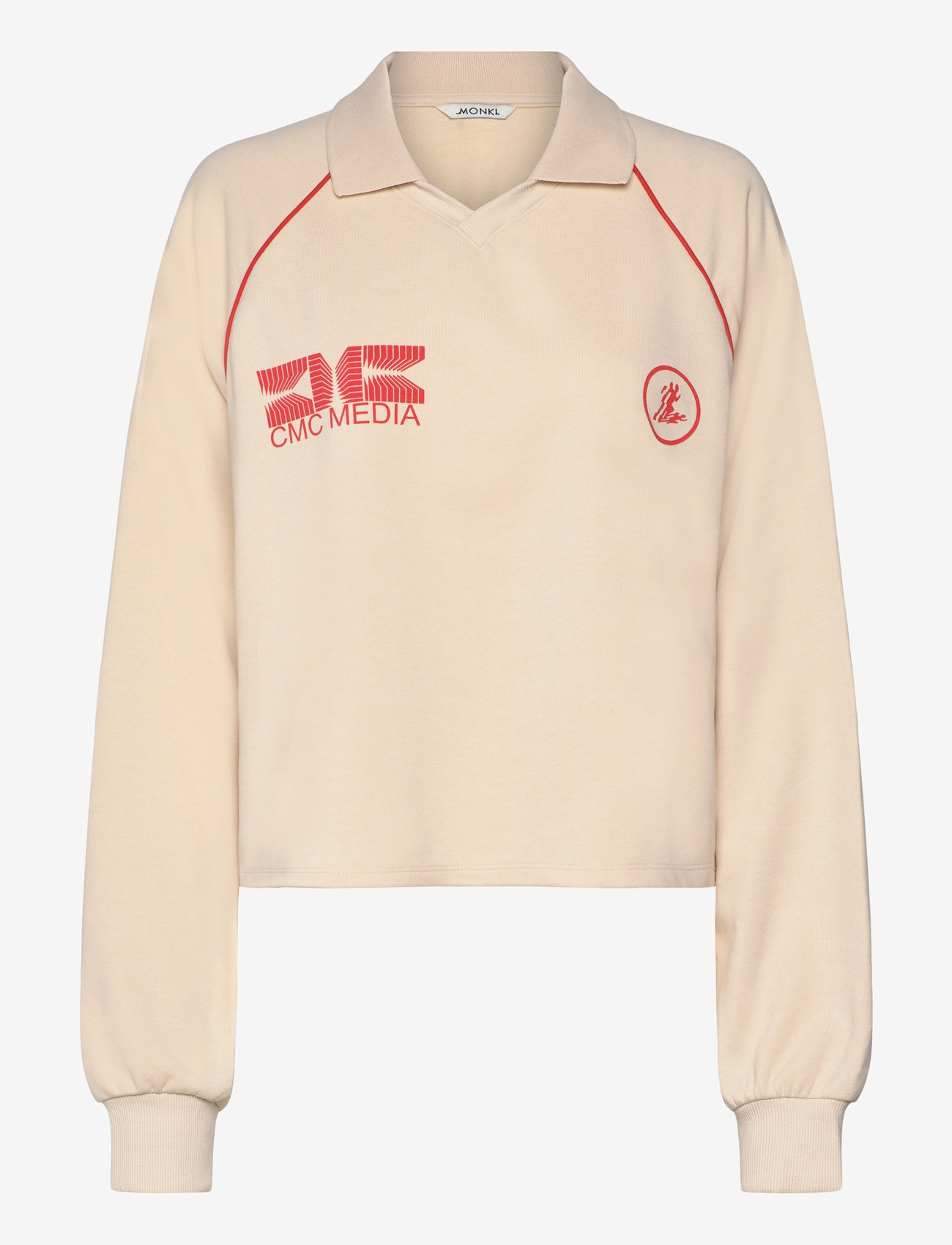 Monki - Sporty Boxy Terry Sweatshirt - mode trends - beige dusty light - 0