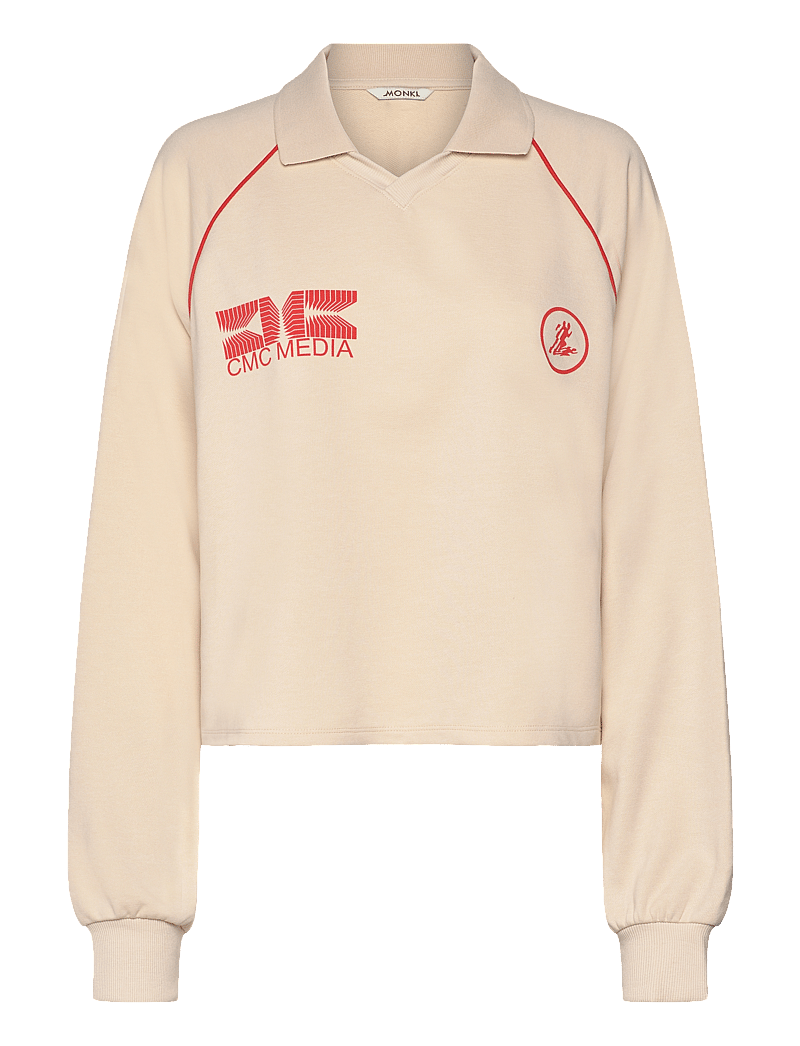 Monki - Sporty Boxy Terry Sweatshirt - modetrends - beige dusty light - 0