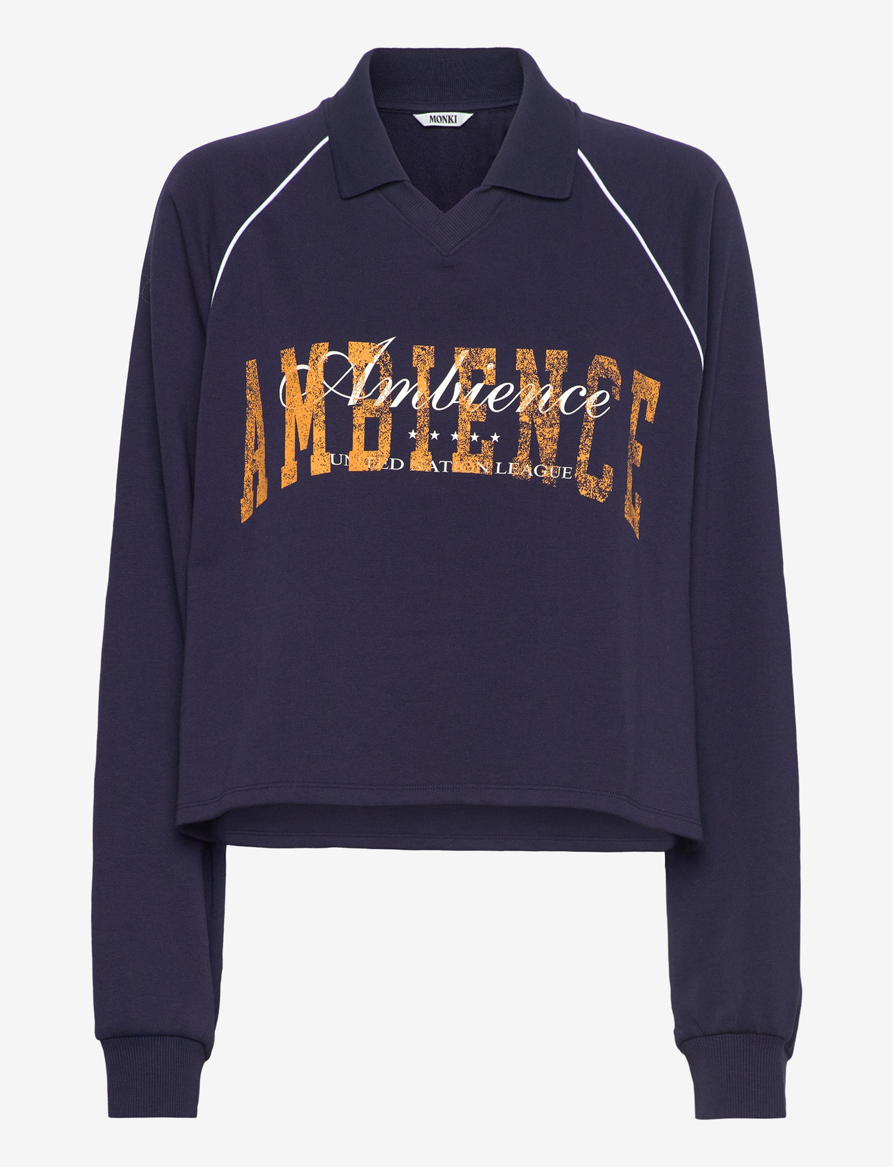 Monki - Sporty Boxy Terry Sweatshirt - dressipluusid - blue dark - 0