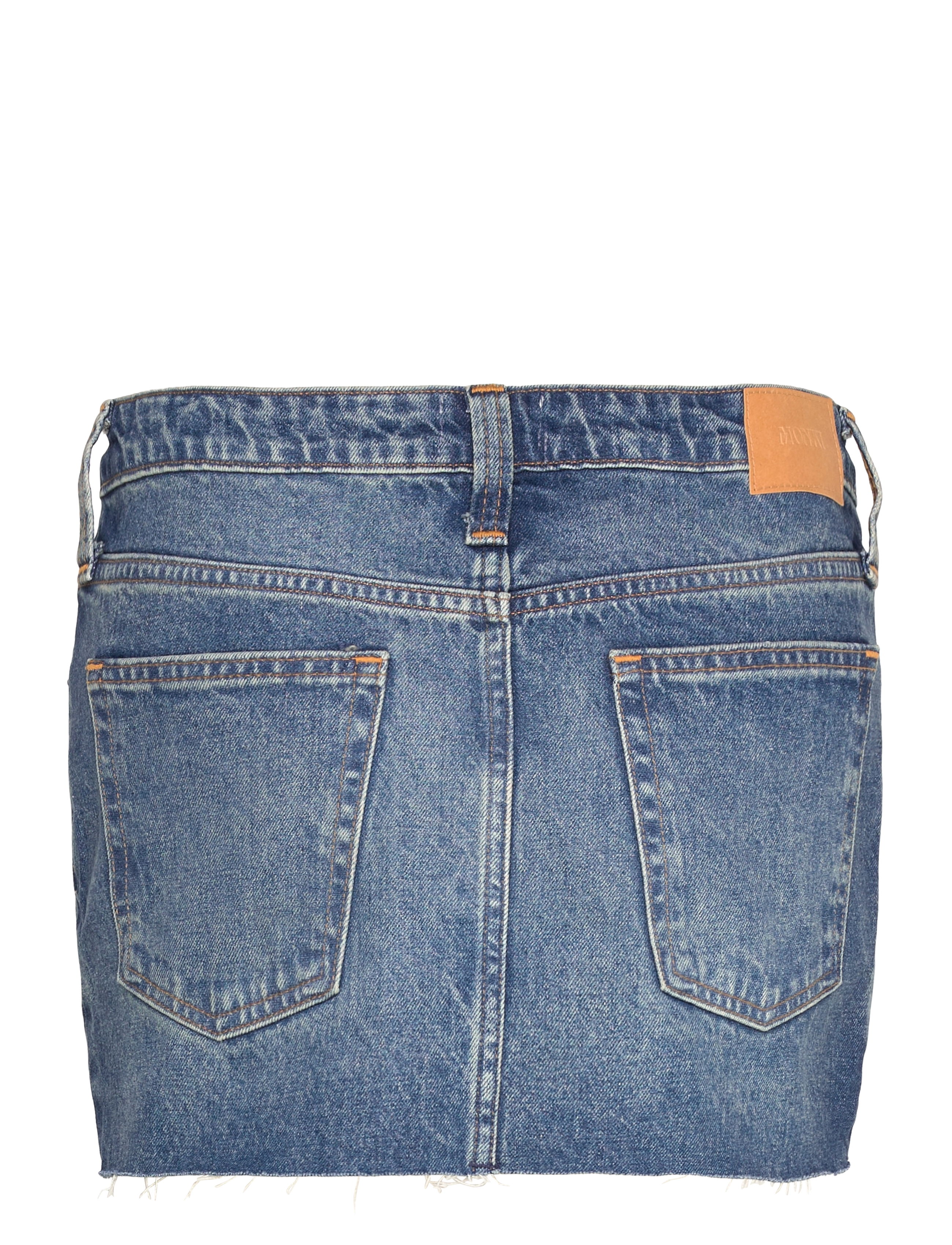 Monki - LOW WAIST MINI SKIRT - džinsa svārki - blue medium dusty - 1