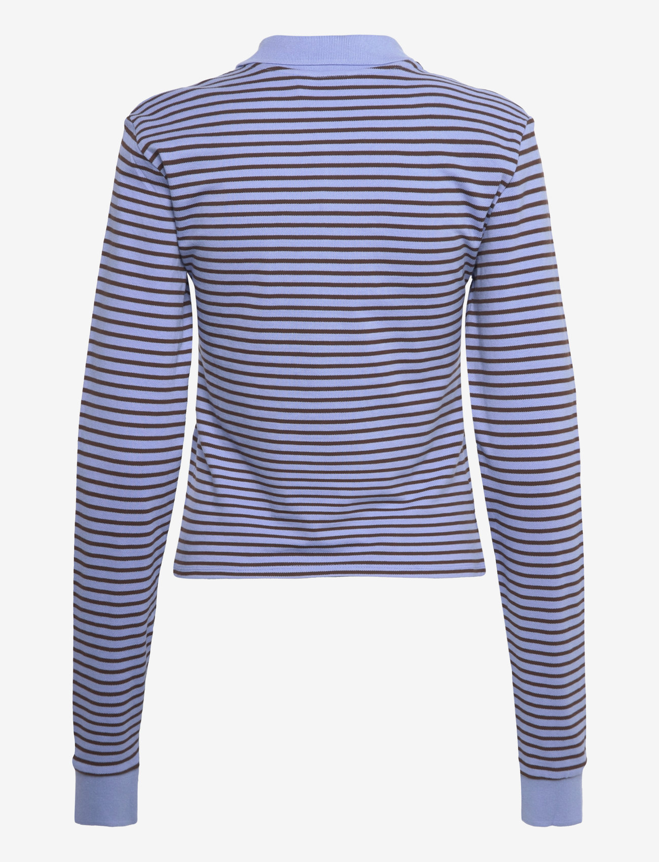 Monki - Long-Sleeved Polo Top - pikeepaidat - blue medium - 1