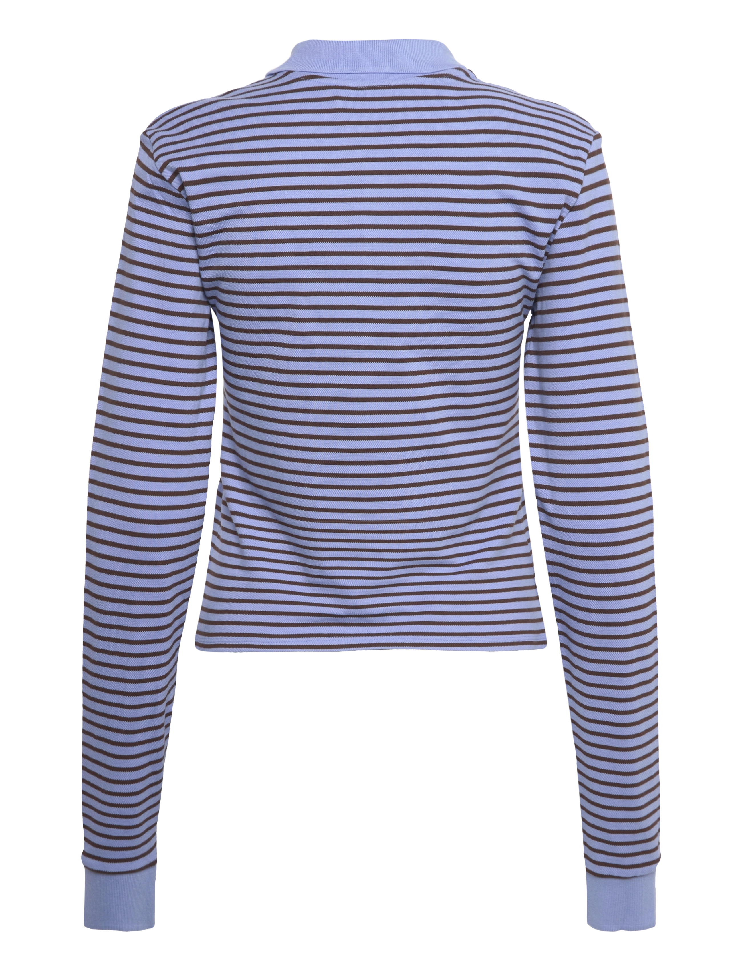 Monki - Long-Sleeved Polo Top - polo shirts - blue medium - 1