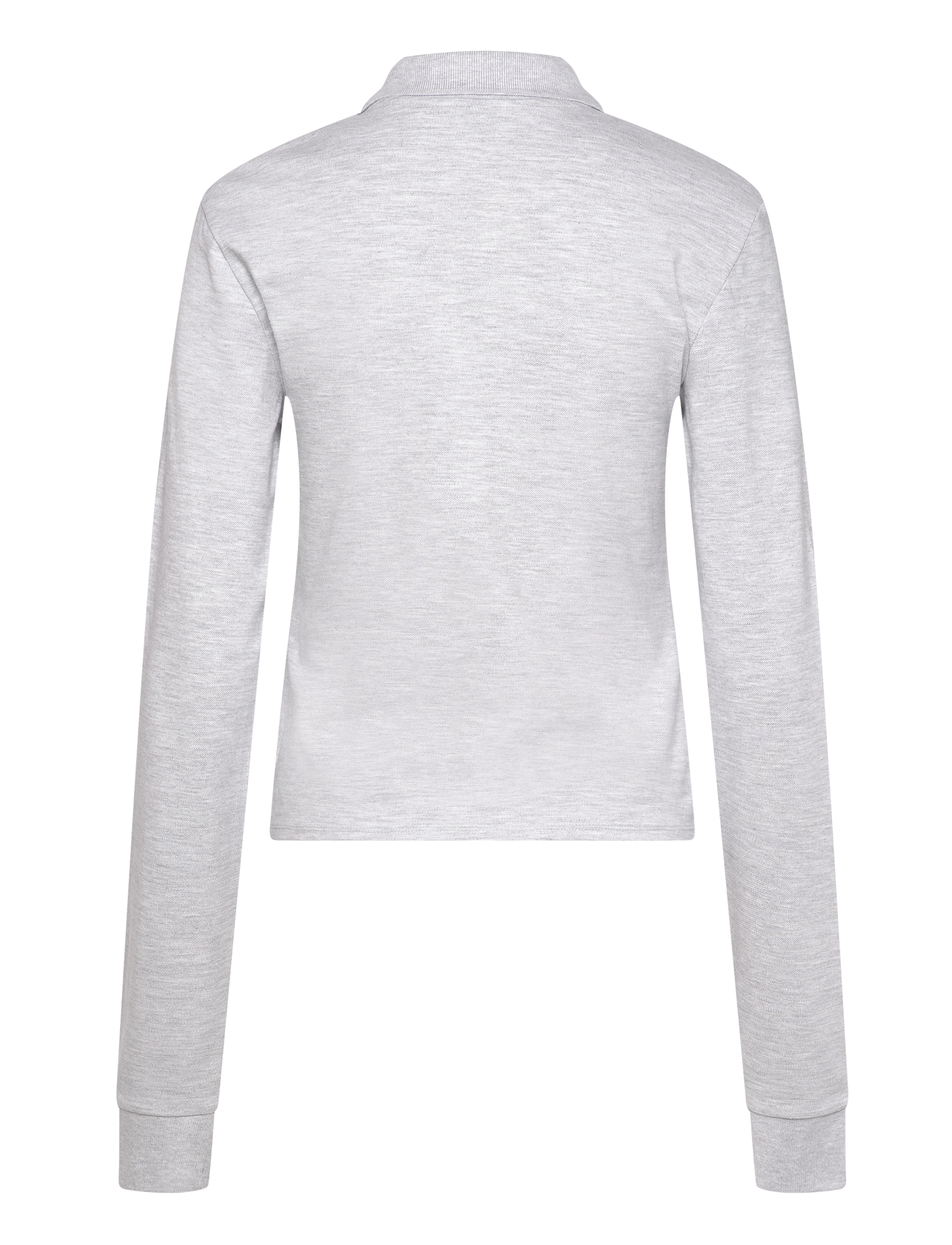 Monki - Long-Sleeved Polo Top - pikéer - grey dusty light - 1