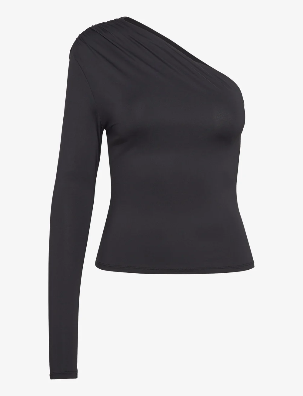 Monki - ONE SHOULDER TOP - langärmlige tops - black dark - 0