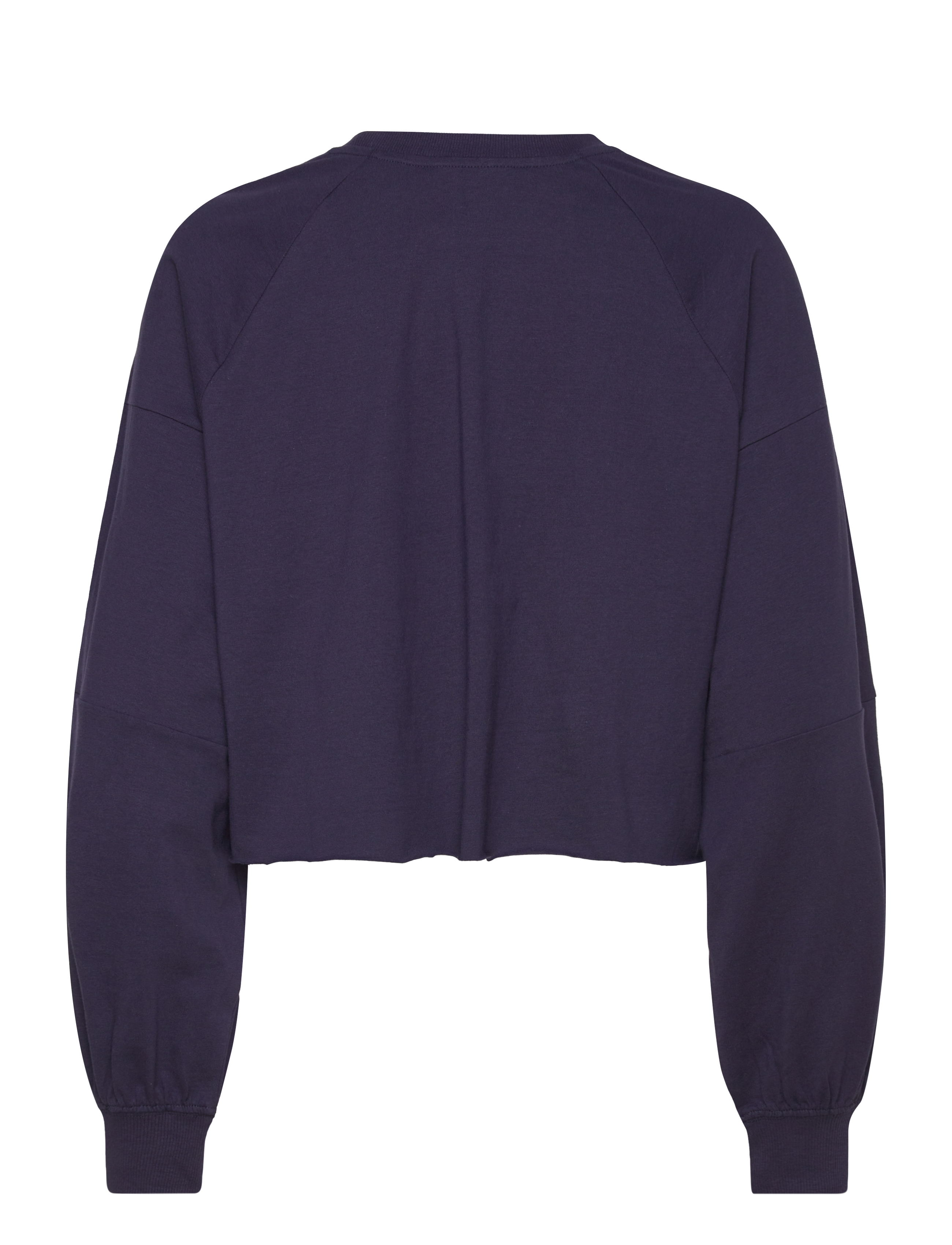 Monki - Cropped Long-Sleeved T-shirt - langerma toppar - blue dark - 1