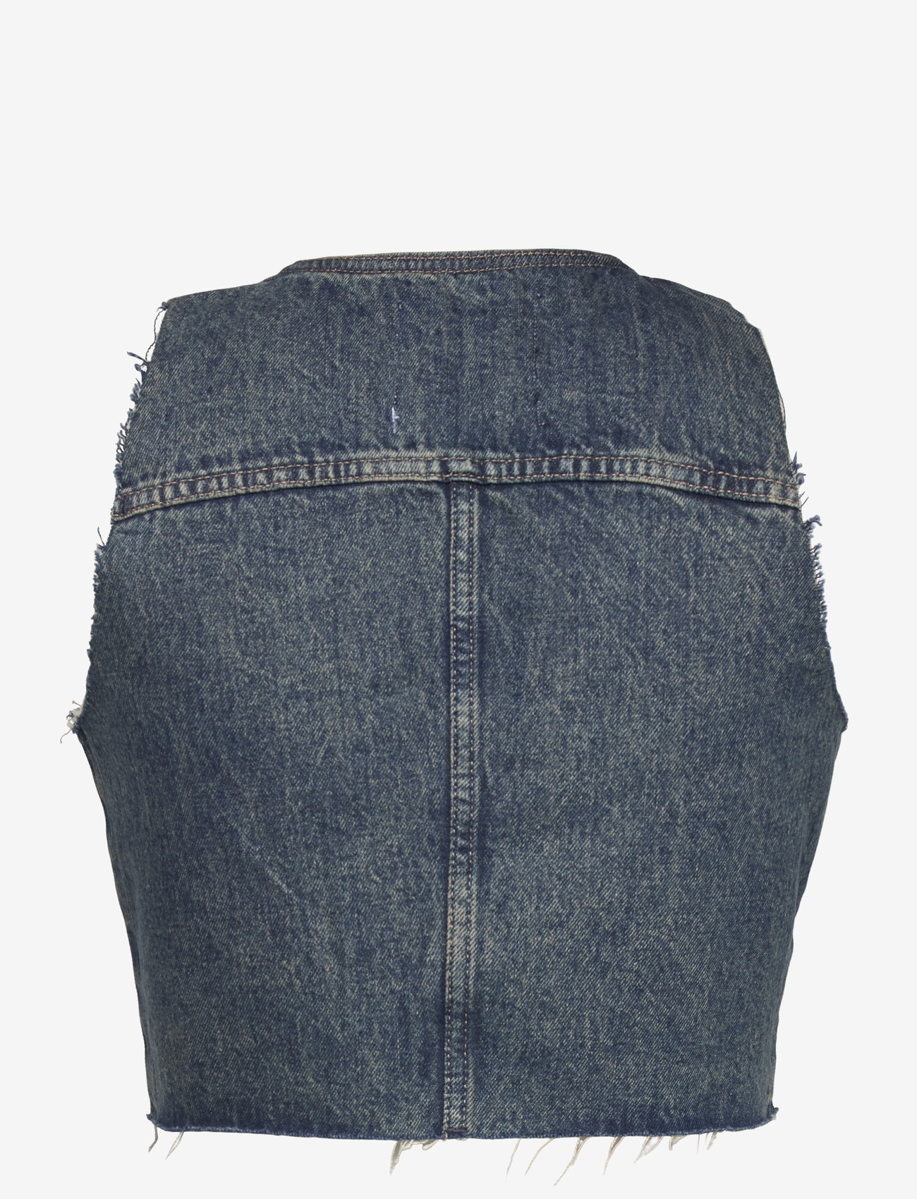 Monki - CROPPED VEST - denimveste - blue medium dusty - 1