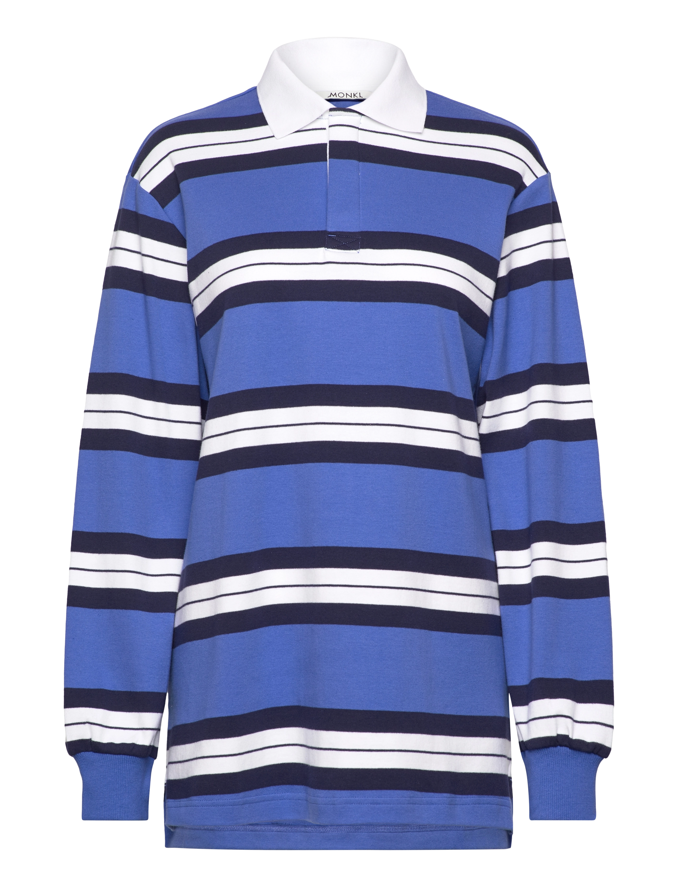 Monki Long-Sleeved Rugby Mini Dress, S, Dresses, Blau - Short Frauen
