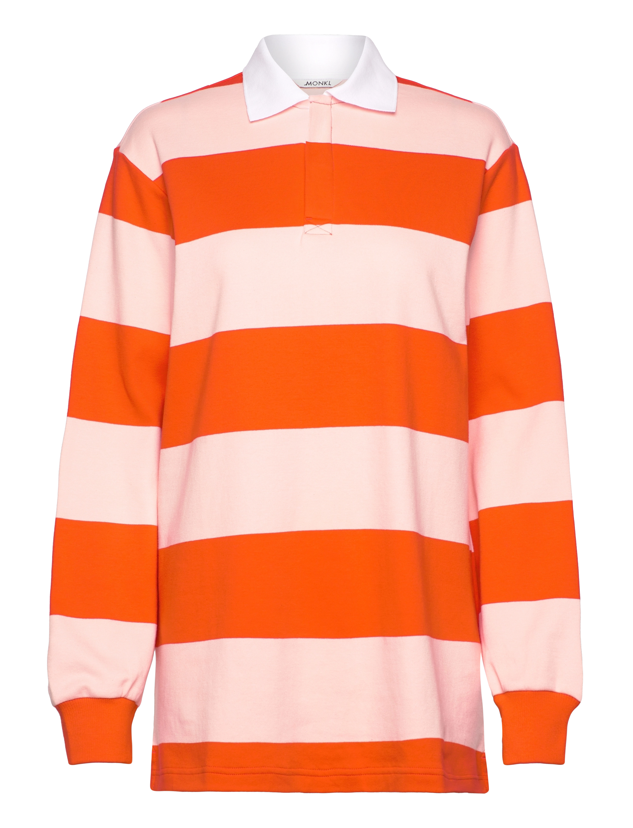 Monki Long-Sleeved Rugby Mini Dress, M, Dresses, Orange - Short Frauen