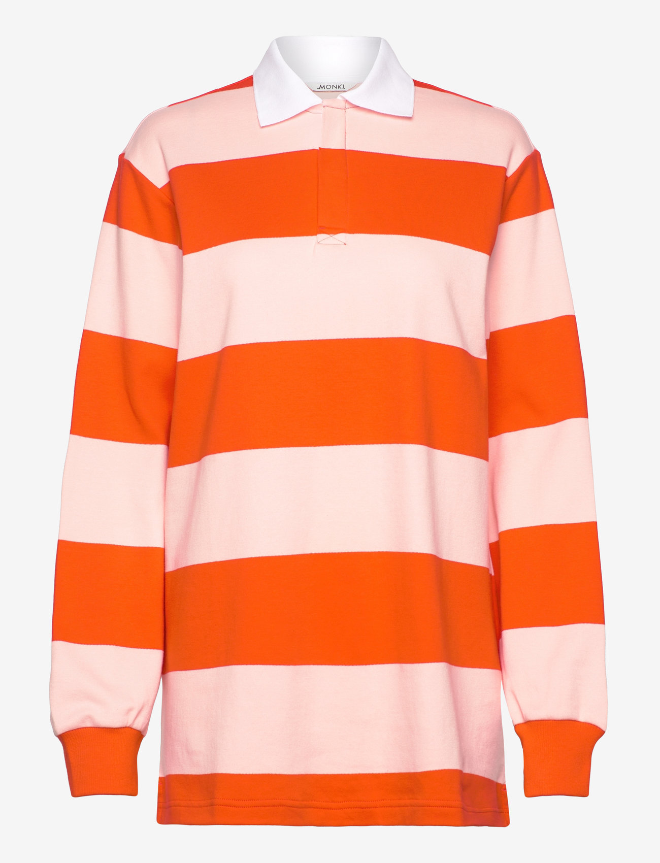 Monki - Long-Sleeved Rugby Mini Dress - korta klänningar - red bright - 0