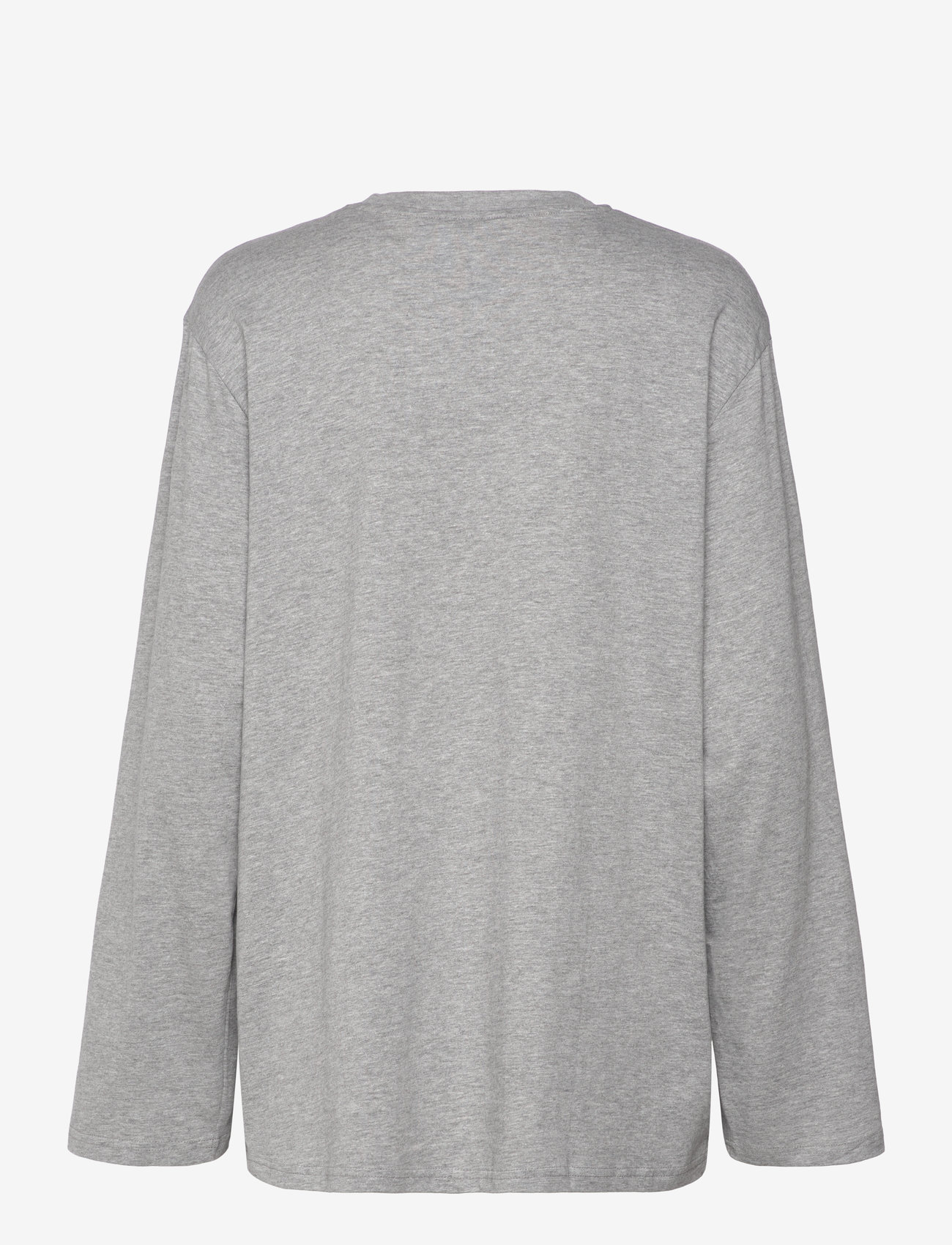 Monki - Printed Long-Sleeved Oversized T-shirt Dress - pikkade varrukatega alussärgid - grey dusty light - 1