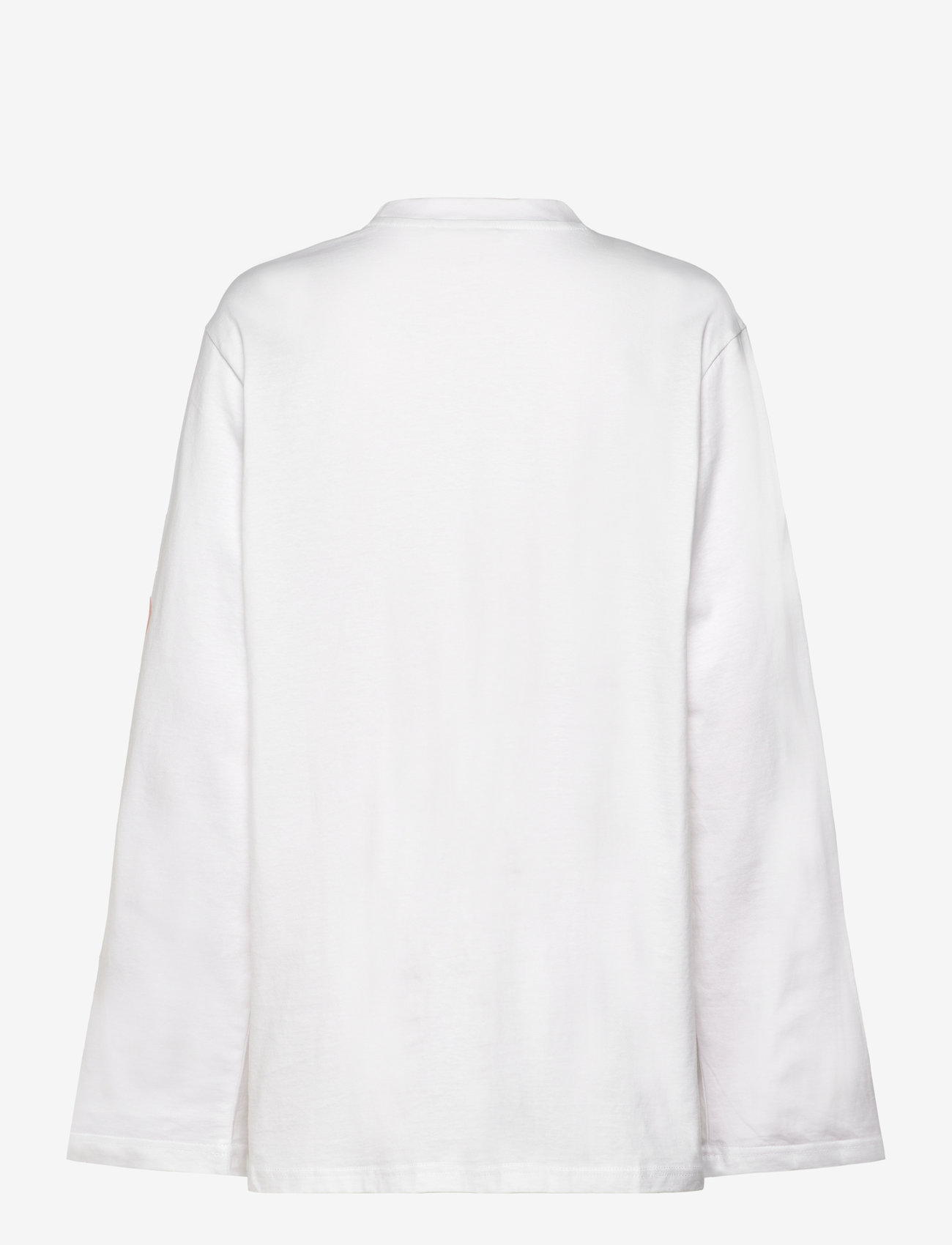 Monki - Printed Long-Sleeved Oversized T-shirt Dress - pikkade varrukatega alussärgid - white light - 1