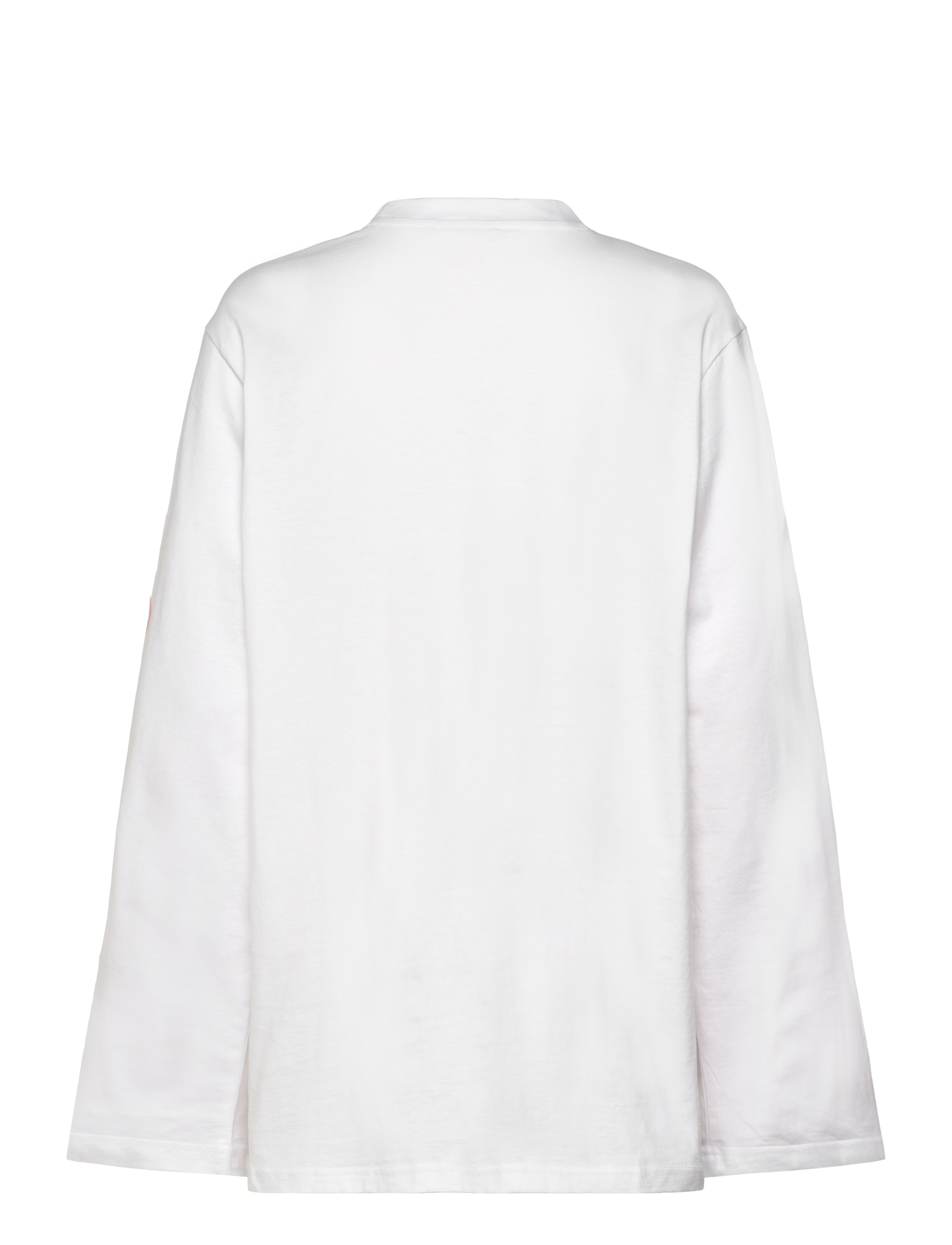 Monki - Printed Long-Sleeved Oversized T-shirt Dress - langærmede toppe - white light - 1