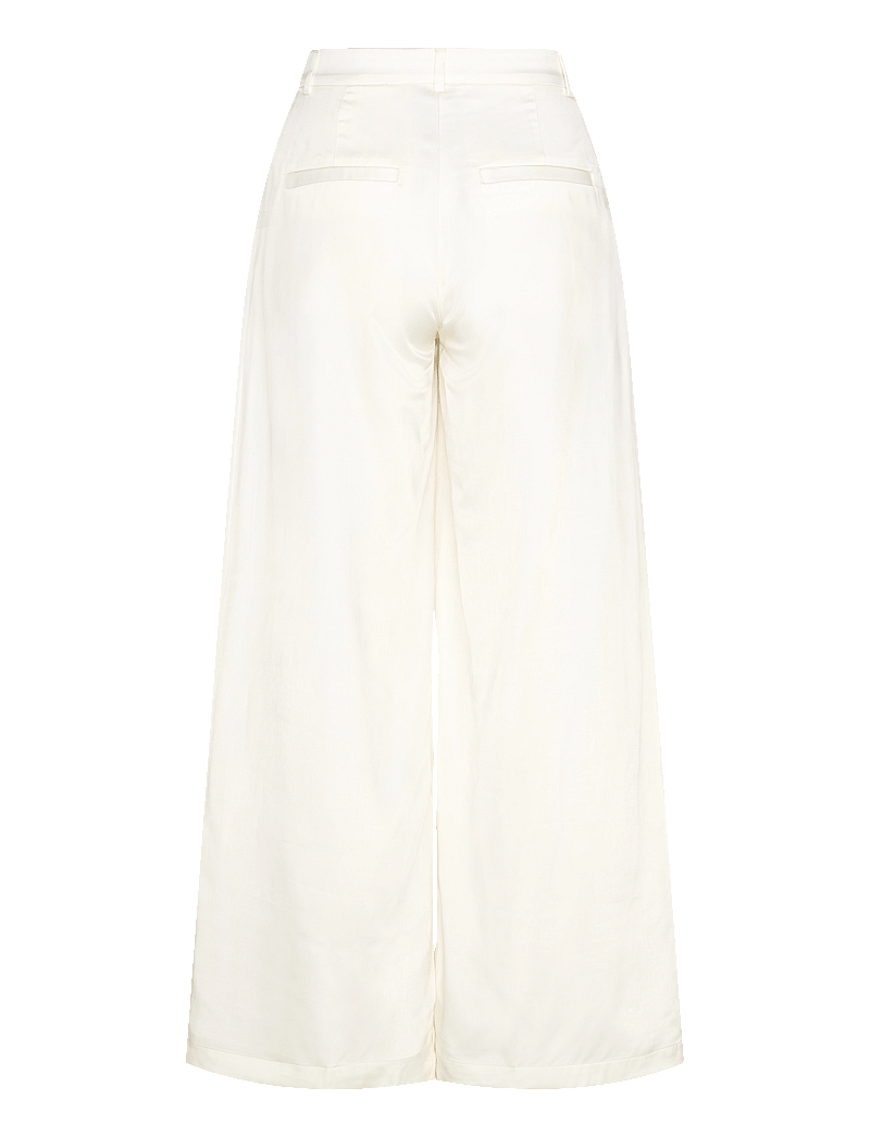 Monki - Pleated High Waist Wide Leg Suiting Trousers - white light - 1
