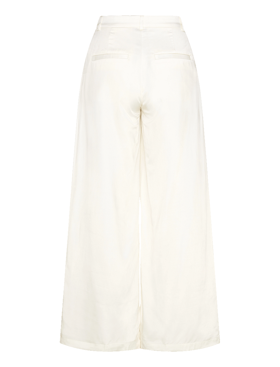 Monki - Pleated High Waist Wide Leg Suiting Trousers - white light - 1