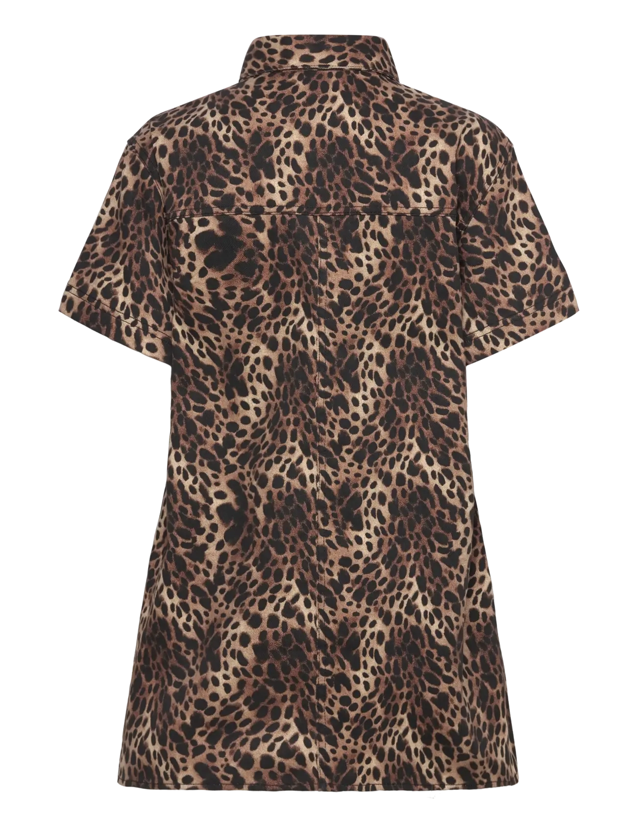 Monki - Short-Sleeved Mini Shirt Dress - kurze kleider - beige dusty light - 1