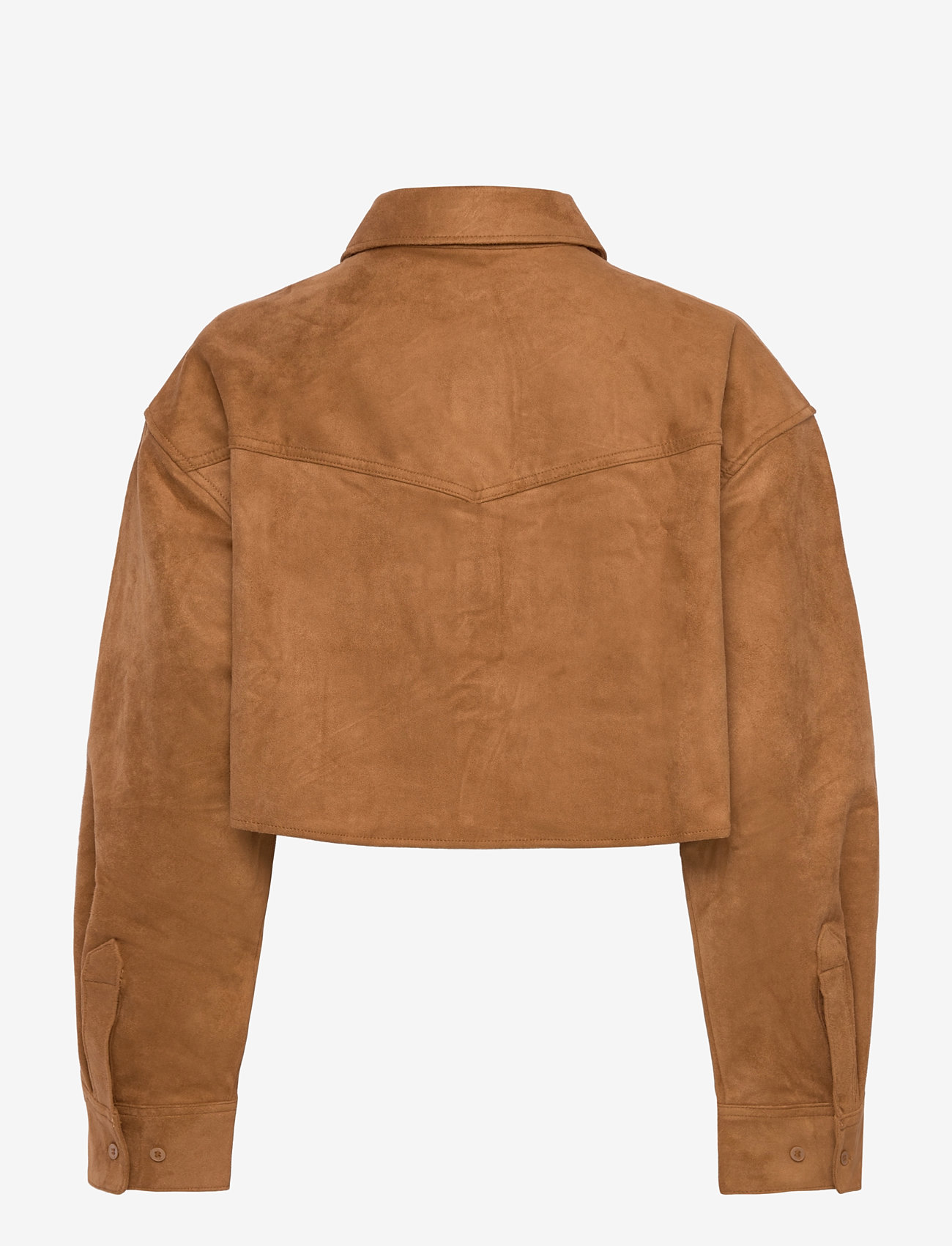 Monki - Cropped western shirt - långärmade skjortor - brown medium dusty - 1