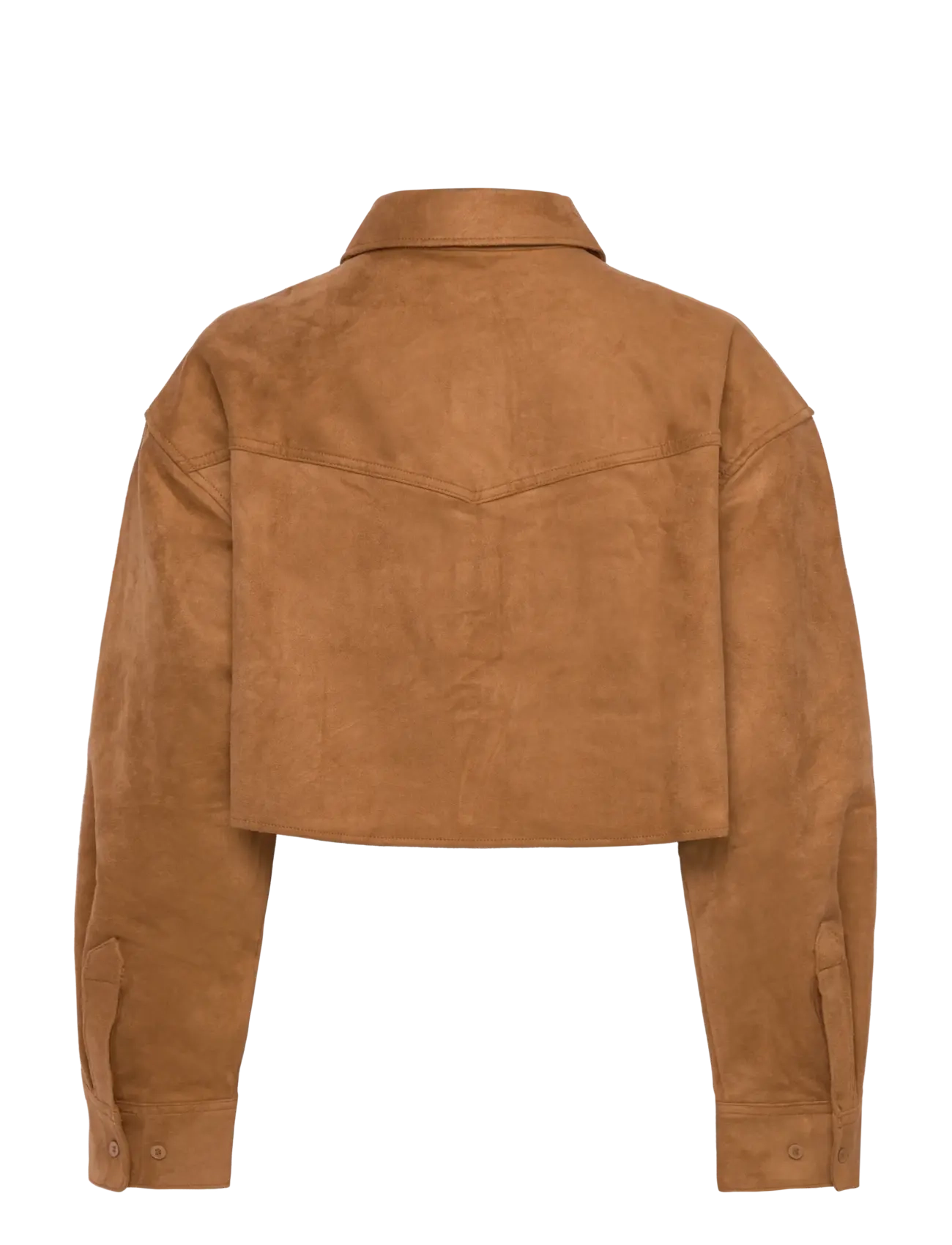 Monki - Cropped western shirt - chemises à manches longues - brown medium dusty - 1