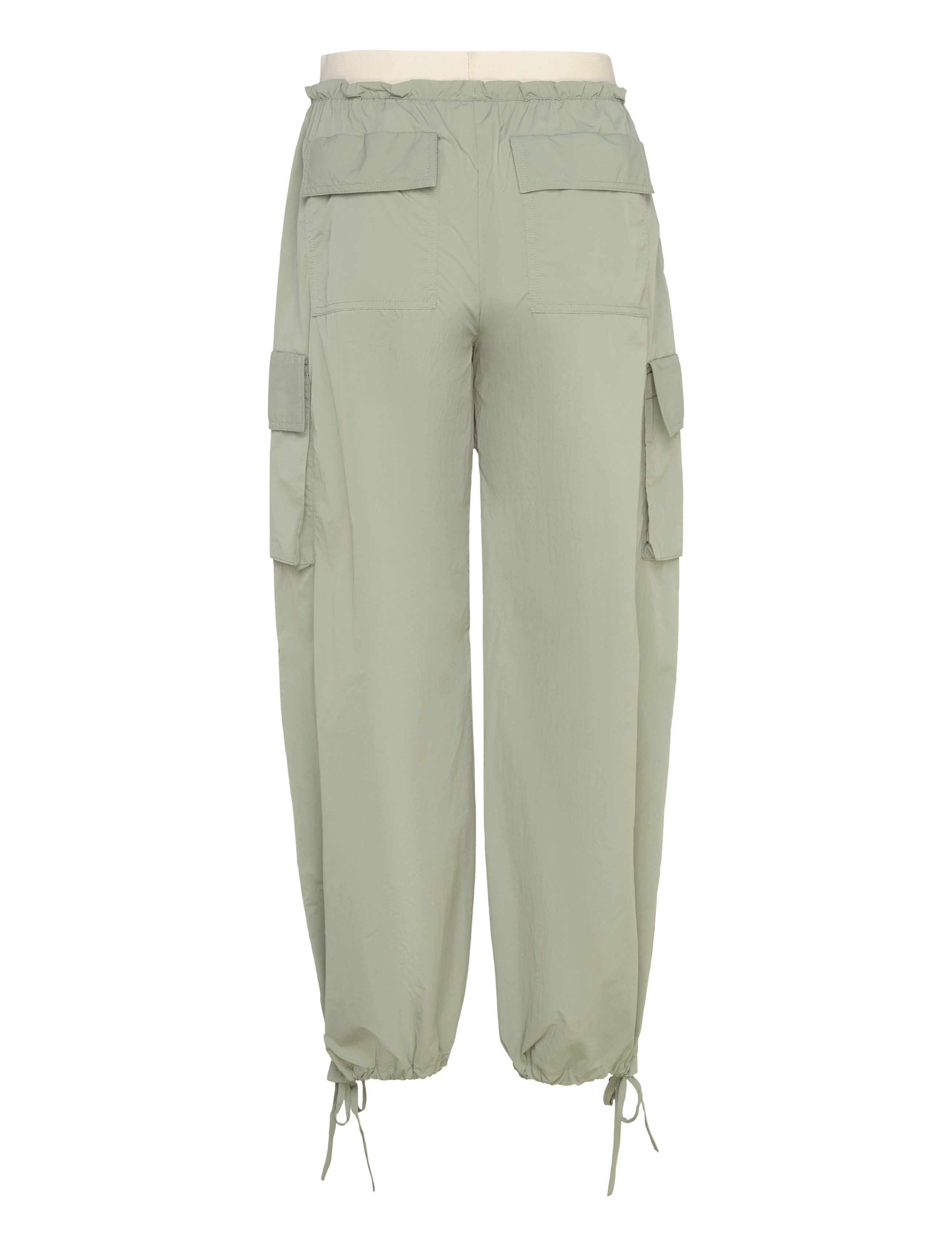 Monki - Loose Nylon Cargo Trousers - khaki green medium dusty - 1