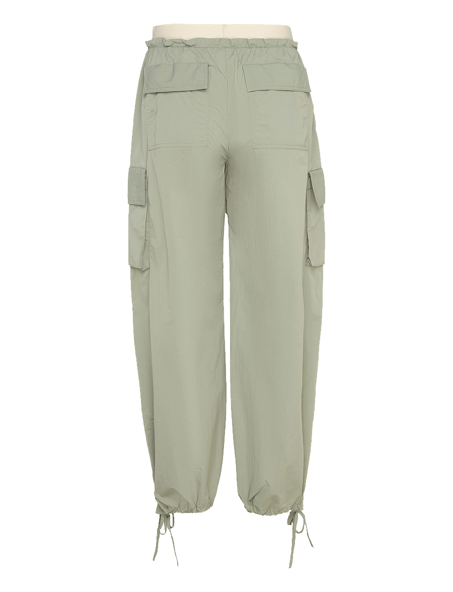 Monki - Loose Nylon Cargo Trousers - khaki green medium dusty - 1