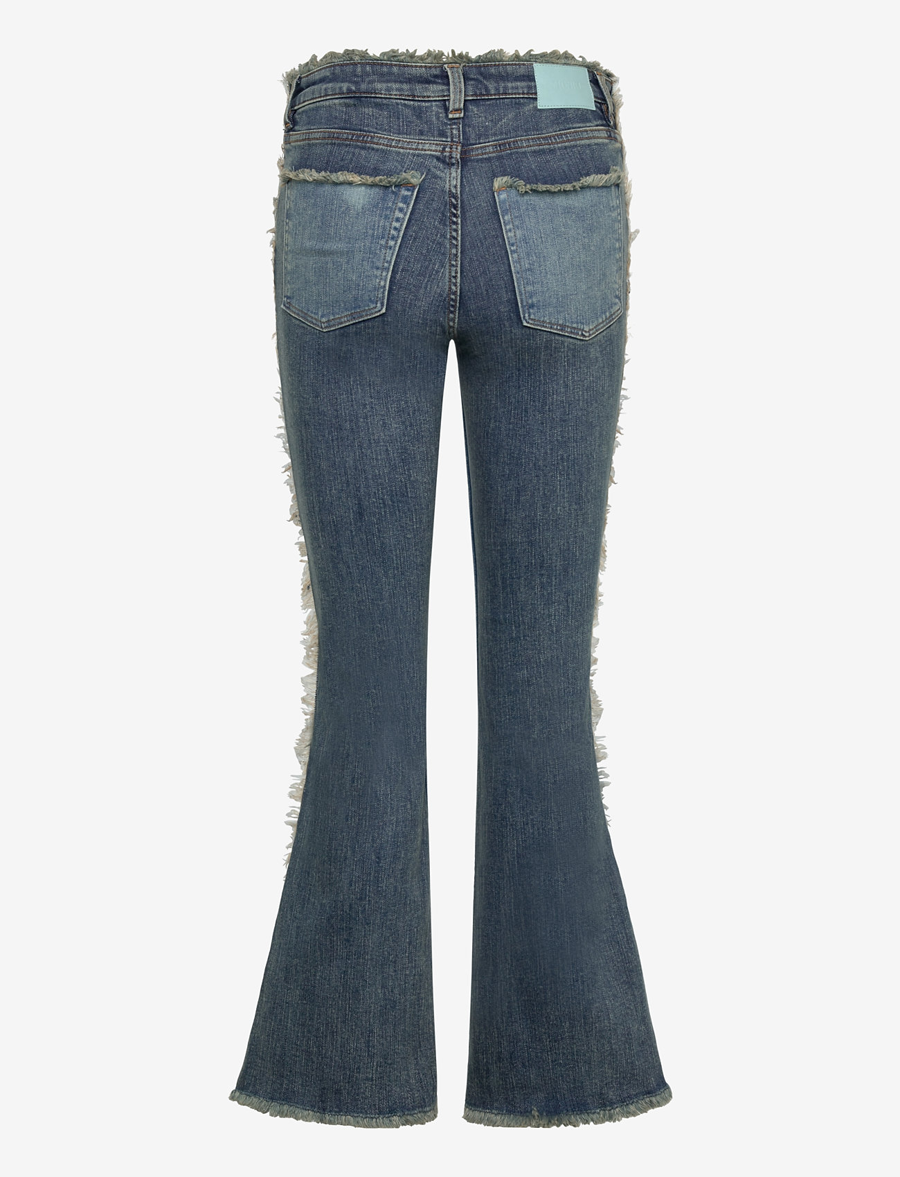 Monki - Katsumi Low Waist Patchwork Flared Jeans - schlaghosen - blue medium dusty - 1