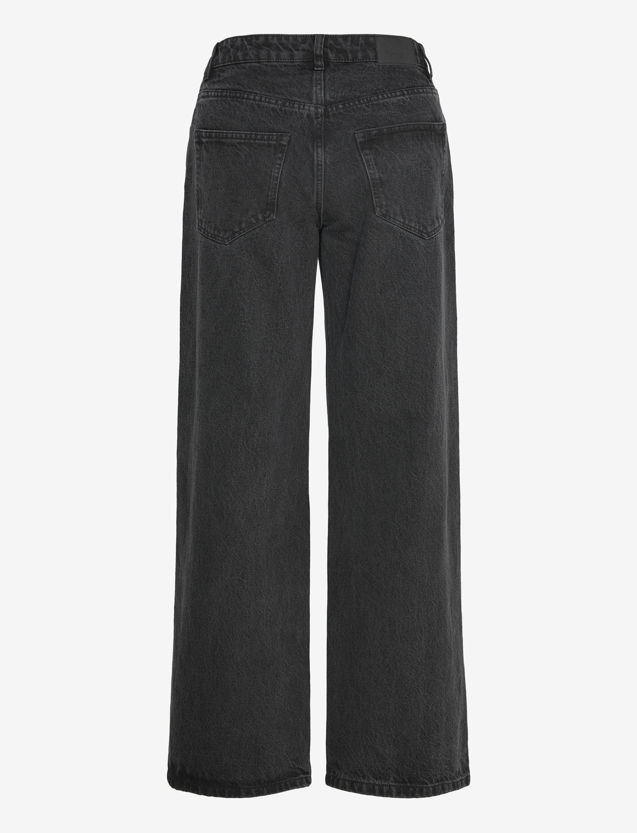 Monki - MISSY LW LOOSE JEANS EMB. - brede jeans - black dark - 1